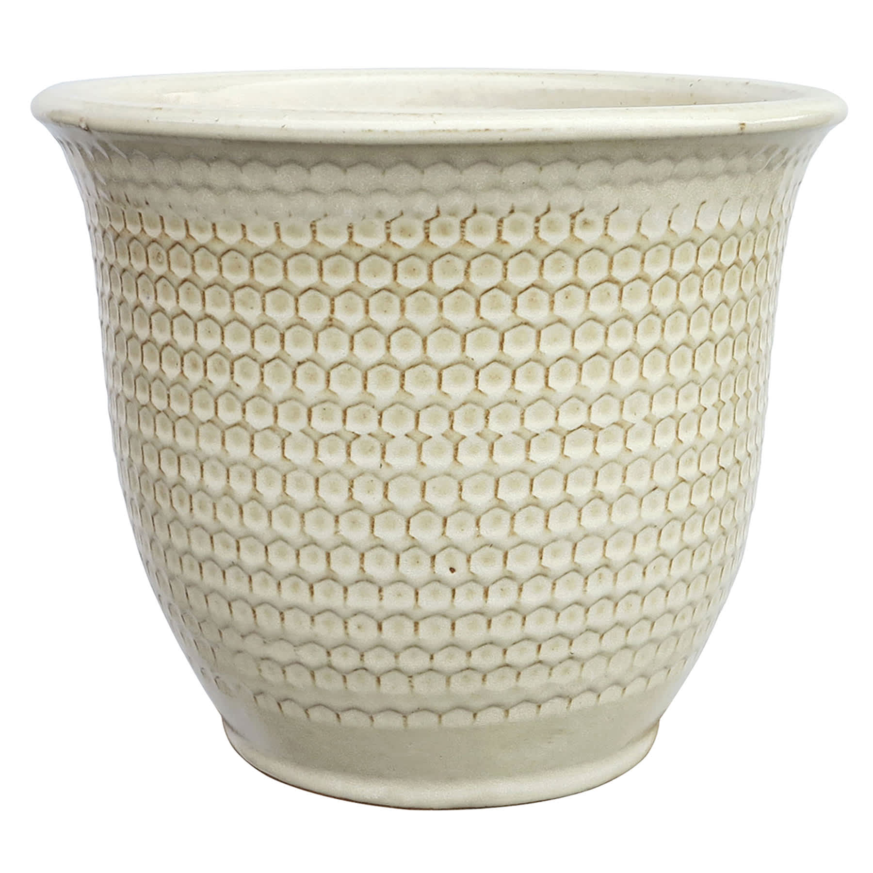 Providence White Honeycomb Outdoor Planter, Large