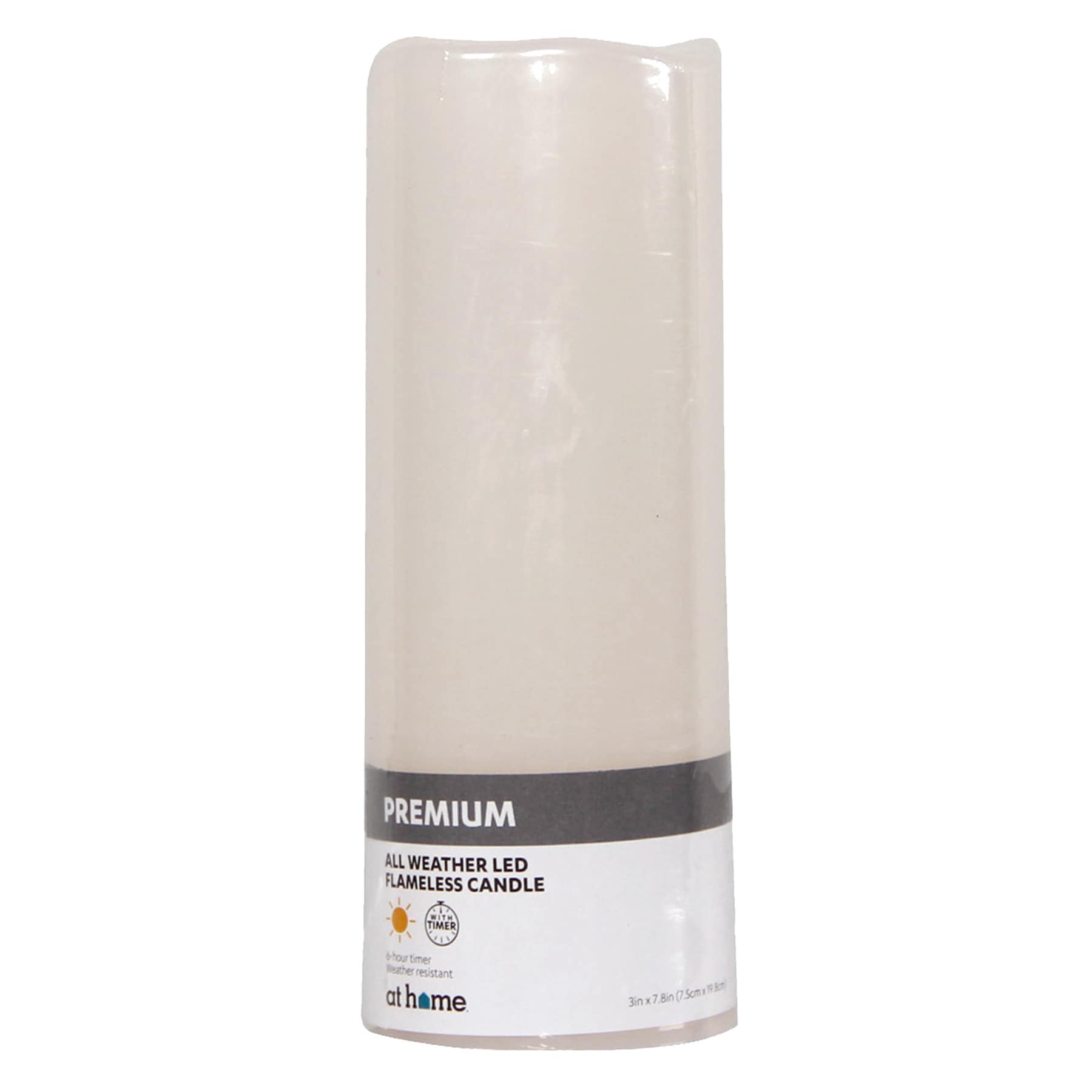 Ivory LED Pillar Candle with 6 Hour Timer, 3x8