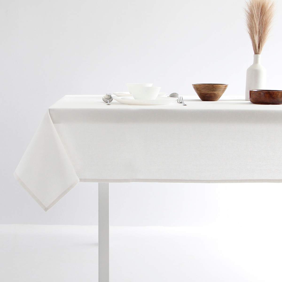White 100% Cotton Tablecloth, 60x84