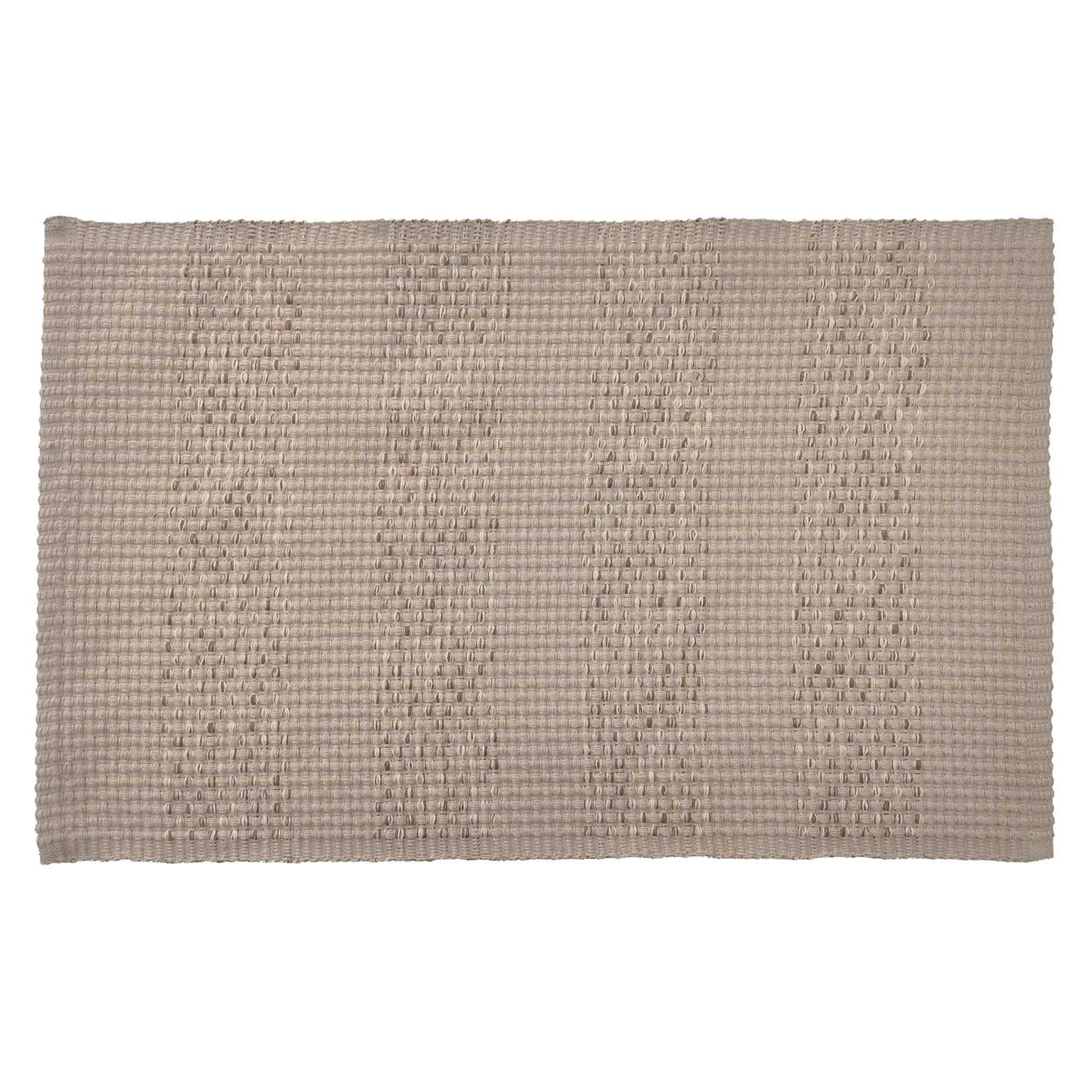 Set of 4 Natural Brown Textured Cotton Placemats, 18x12