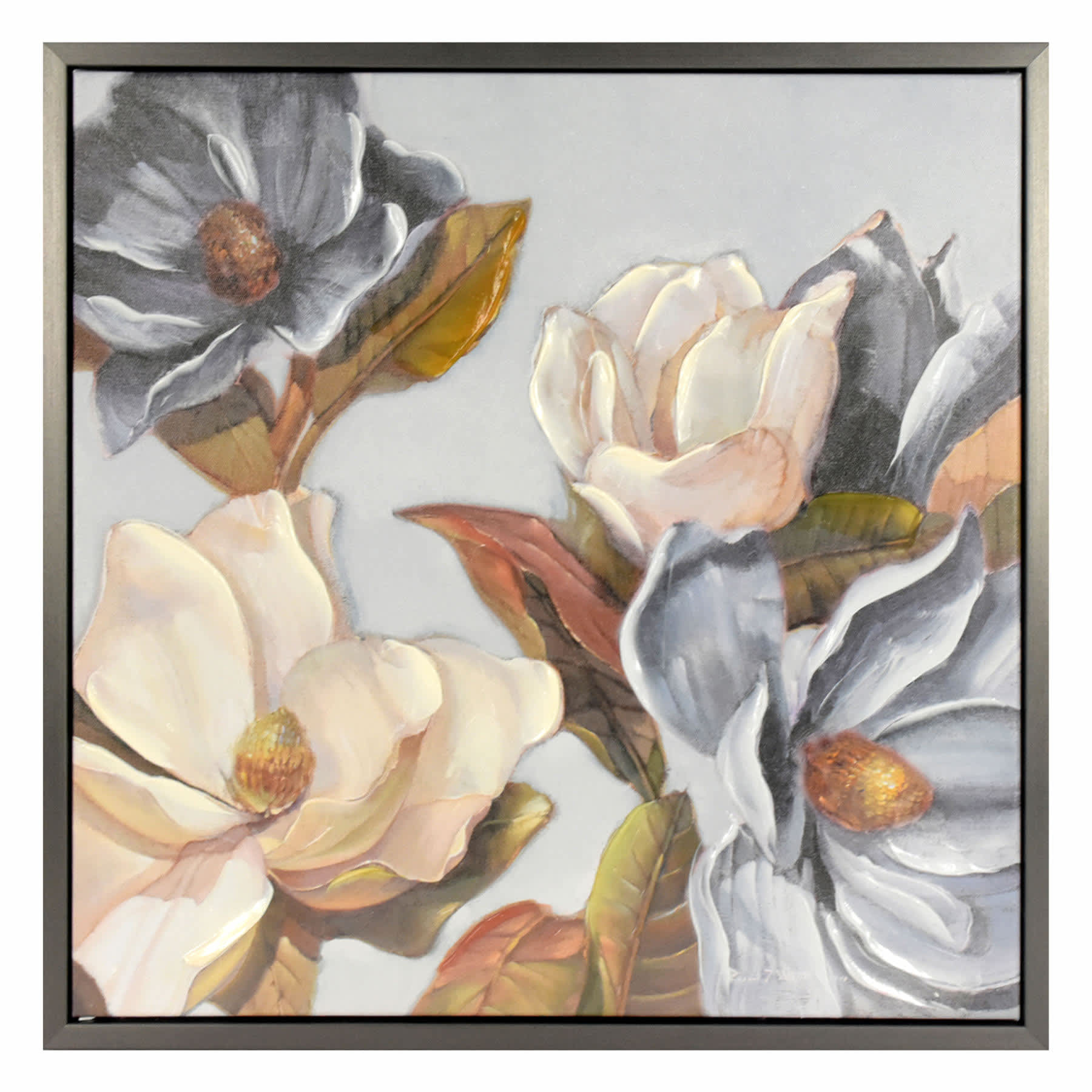 Providence Framed Floral Canvas Wall Art, 17"