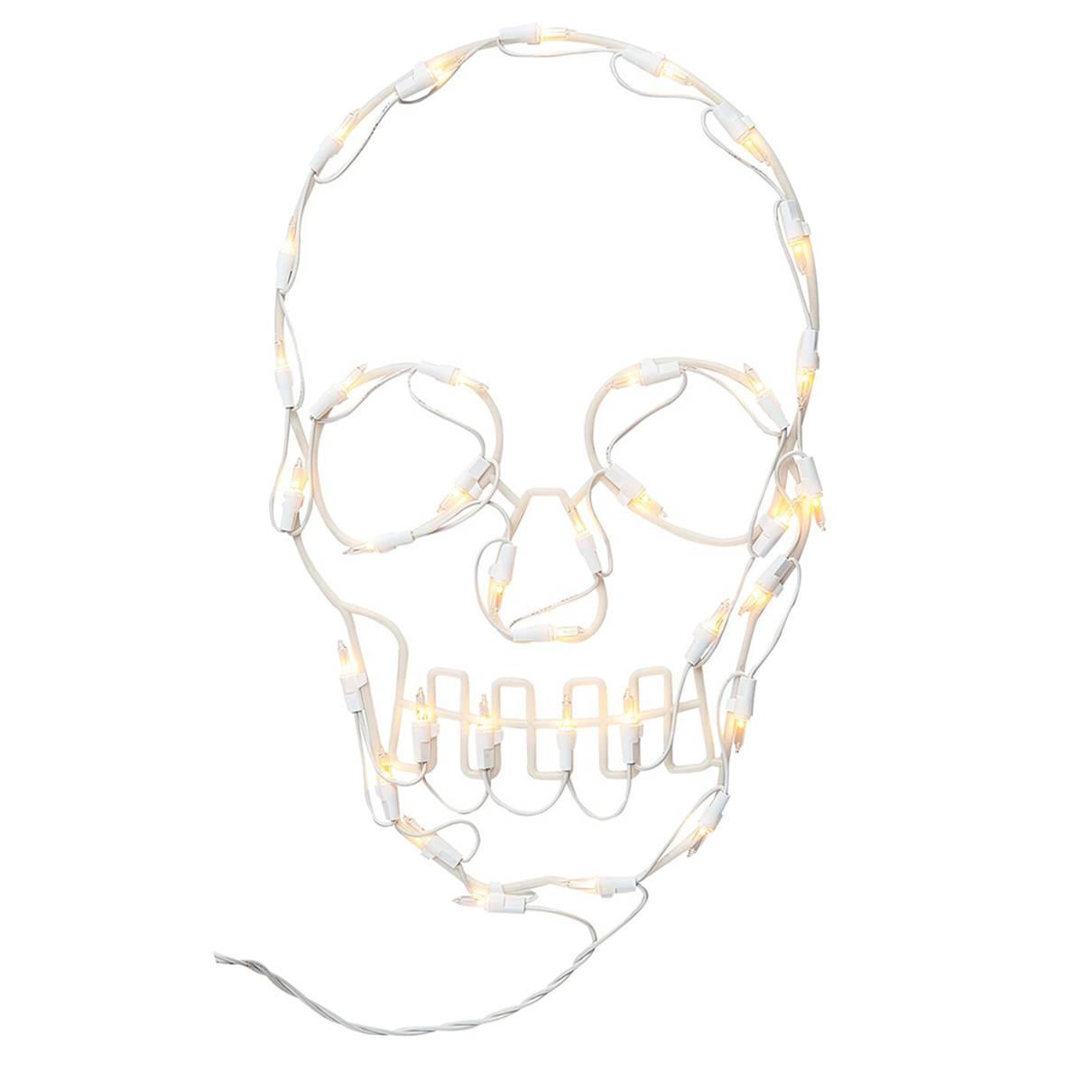 LED Plastic Frame Skull, 10x16