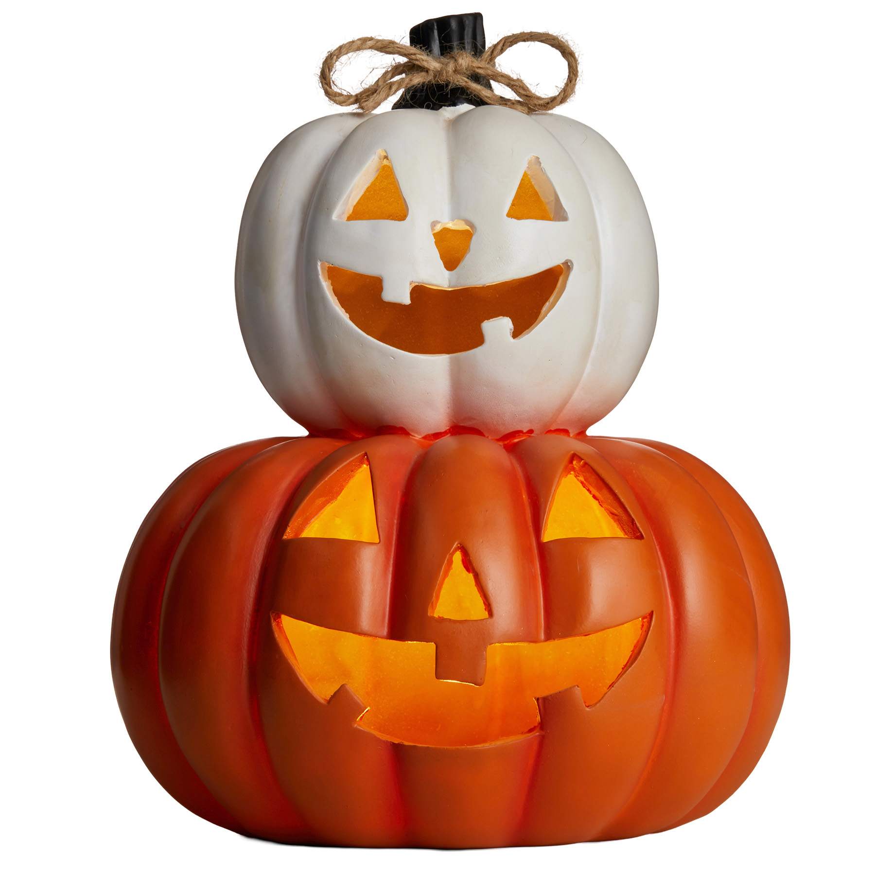 Happy Haunting LED Pumpkin Stack, 10.25"