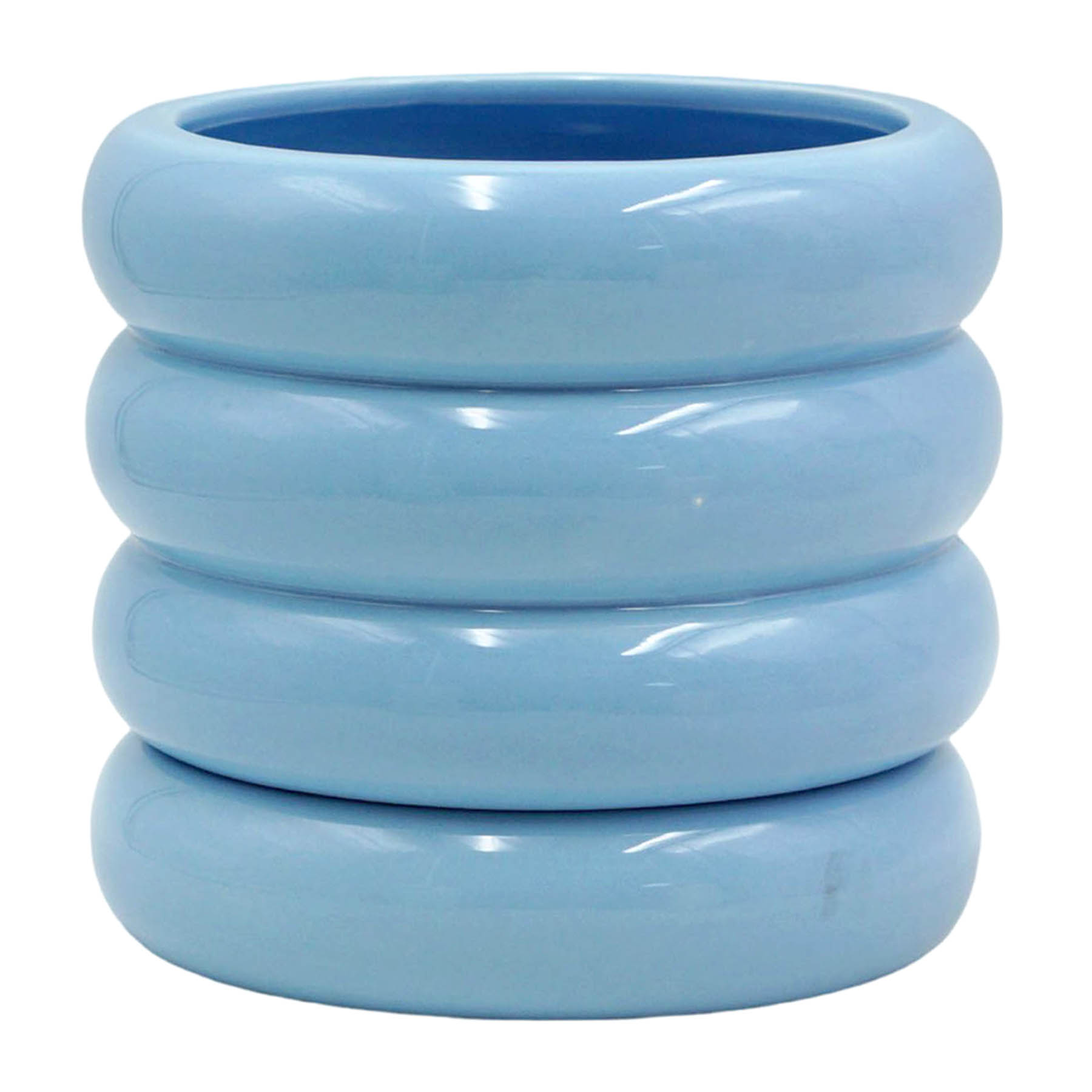 Sunny Club Indoor Blue Ceramic Planter, Small