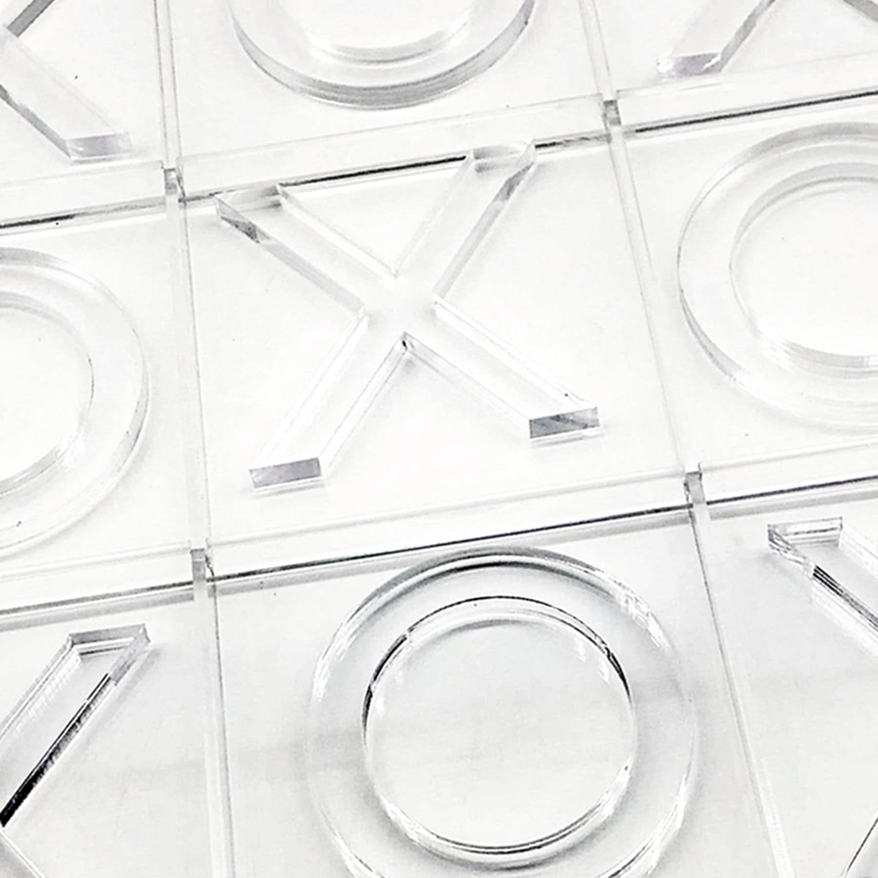 Clear Tic Tac Toe Decor, 12"