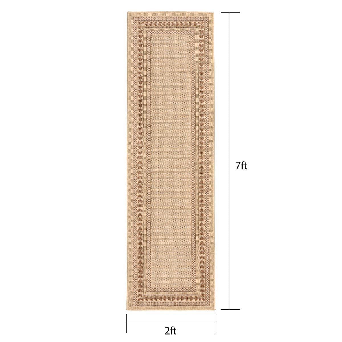 (E523) Providence Santorini Sutton Natural Outdoor Runner, 2x7