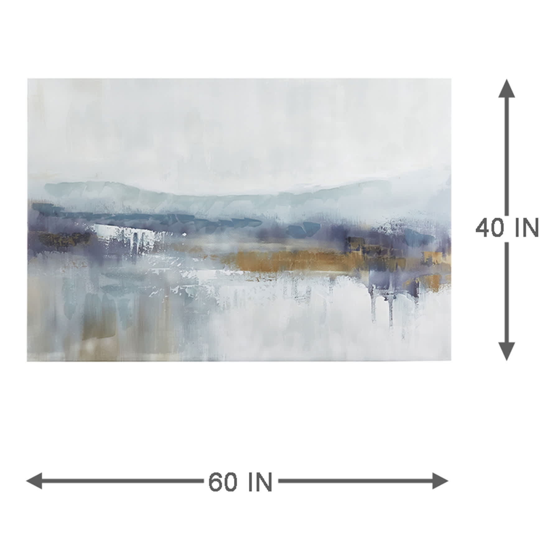 Grey & Black Abstract Canvas Wall Art, 60x40