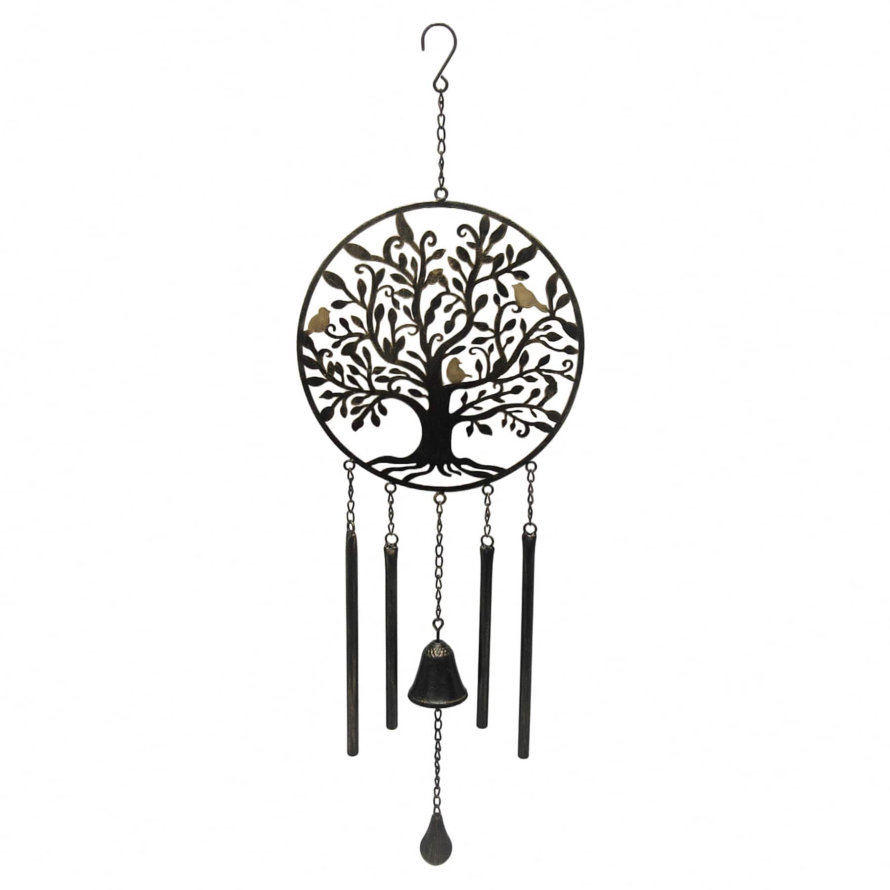 Tree of Life Metal Cutout Wind Chime, 30"