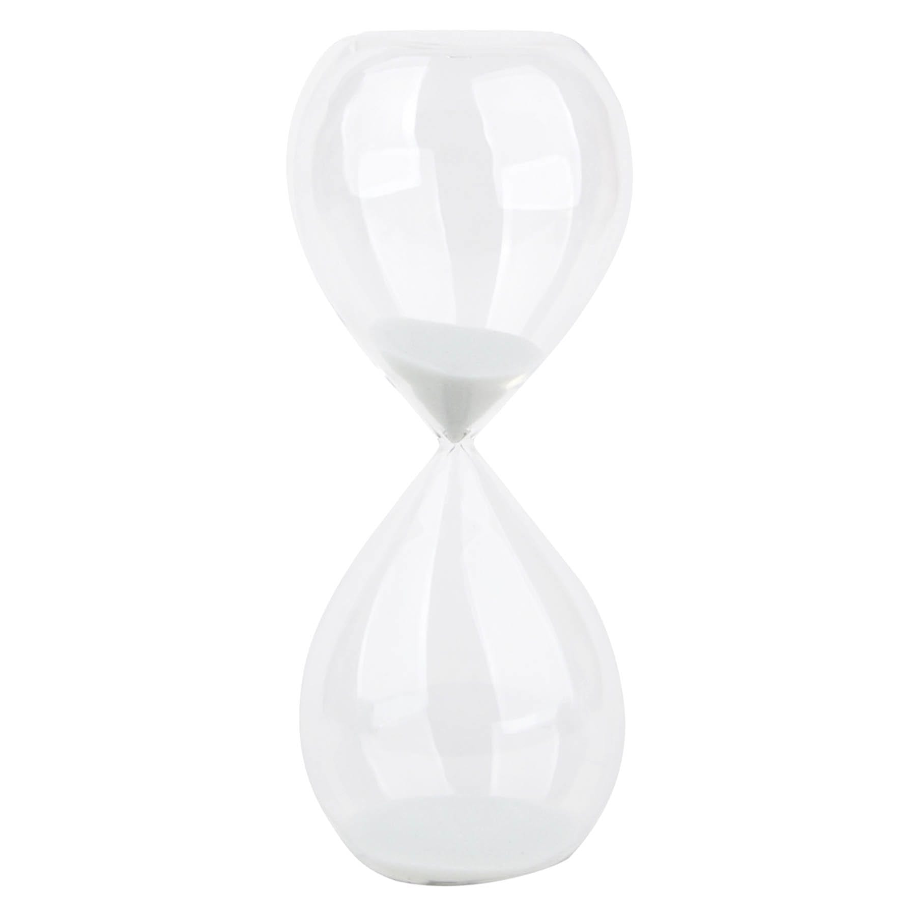 Clear Hourglass with White Sand, 10.5"