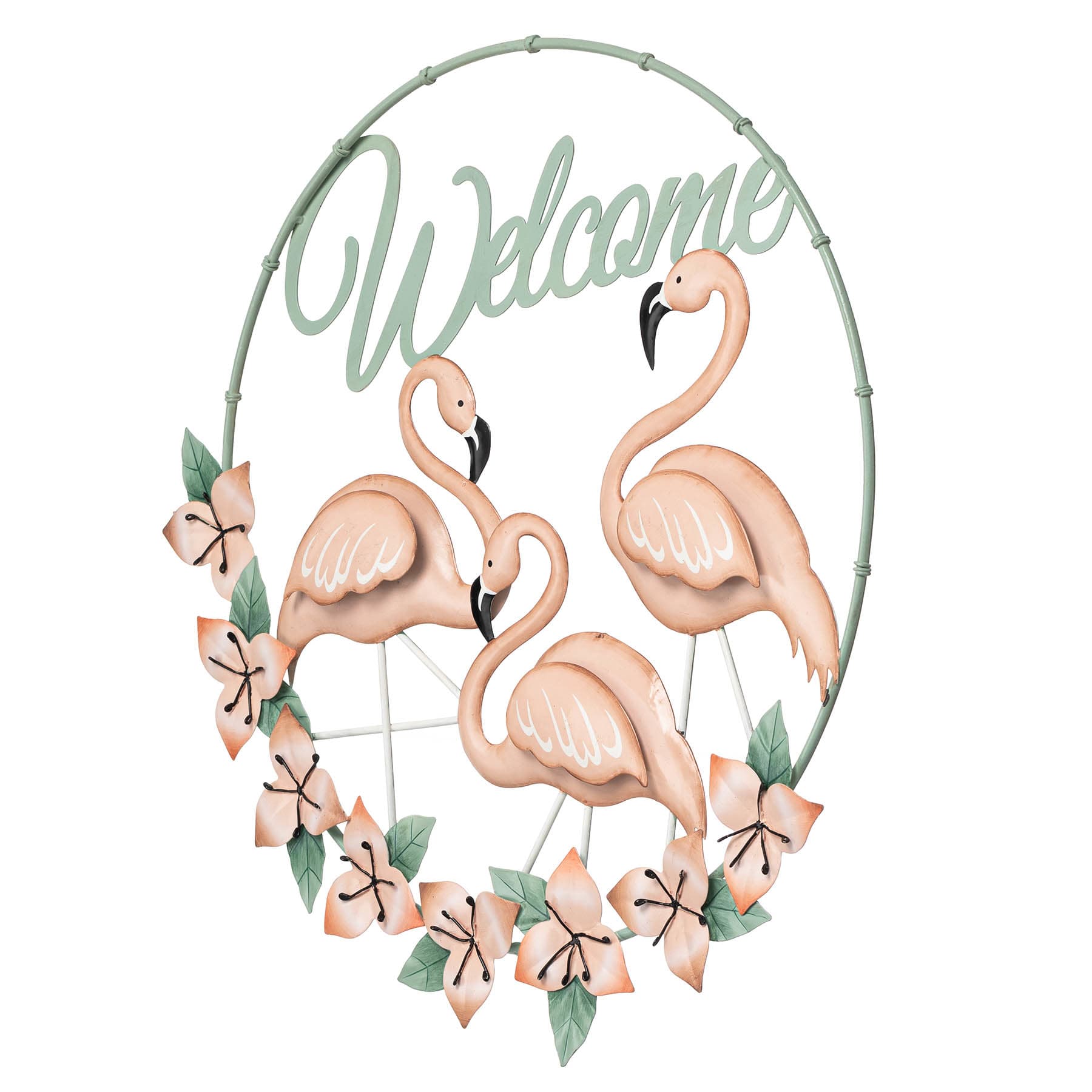 Providence Floral 3-Cranes Outdoor Wall Decor, 19x20