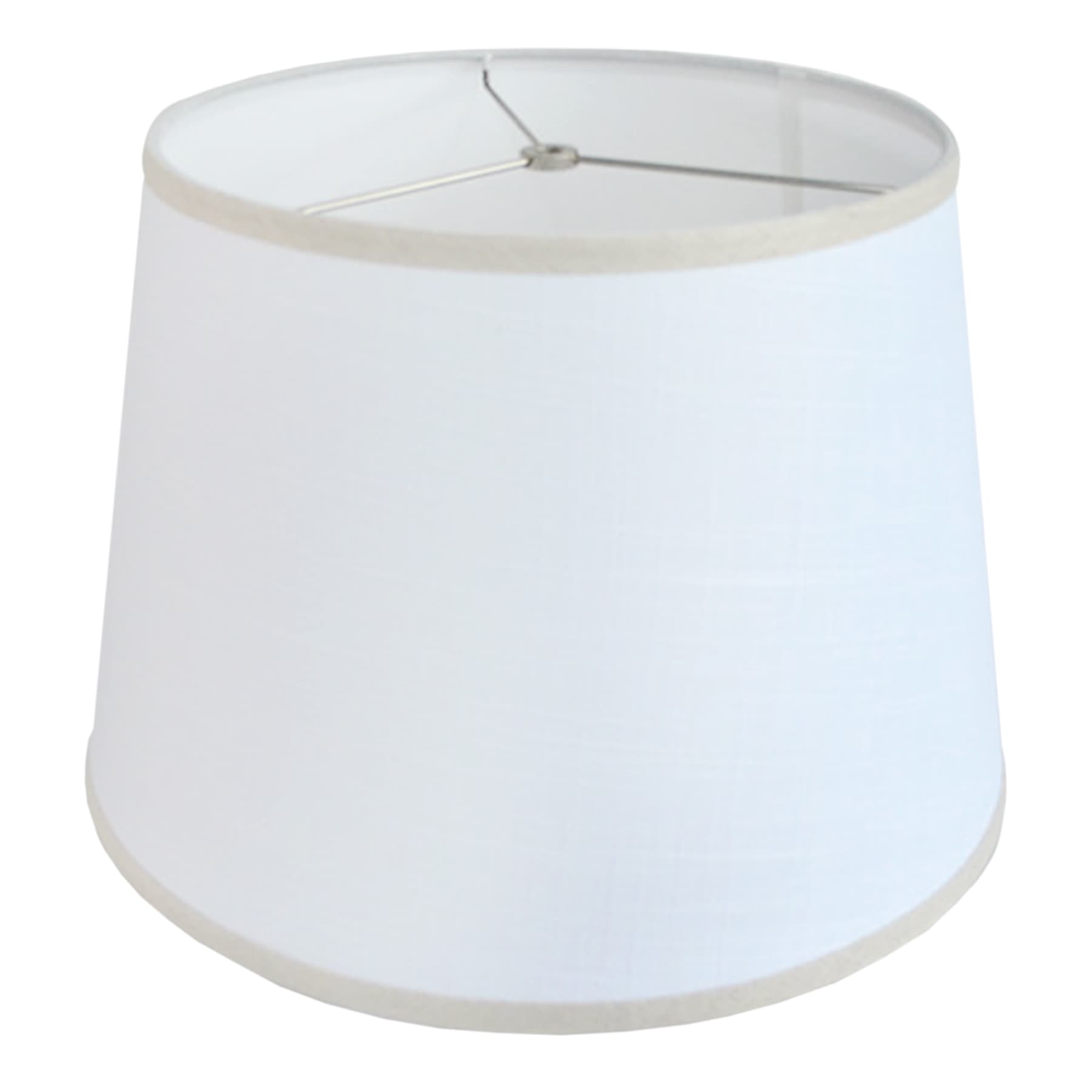 White & Tan Medium Table Lamp Shade, 11x17