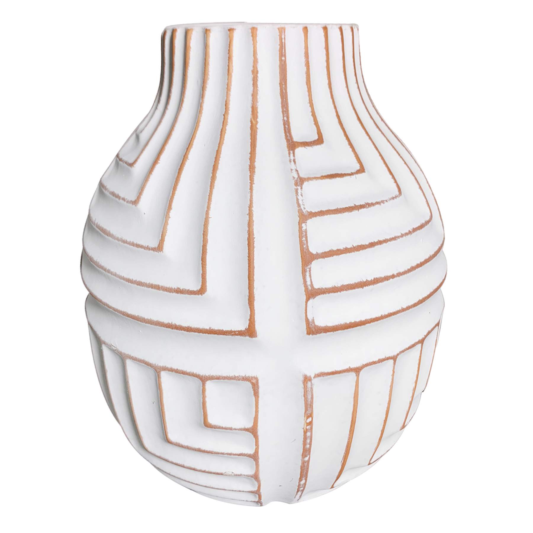 Tracey Boyd White Ceramic Vase, 8"