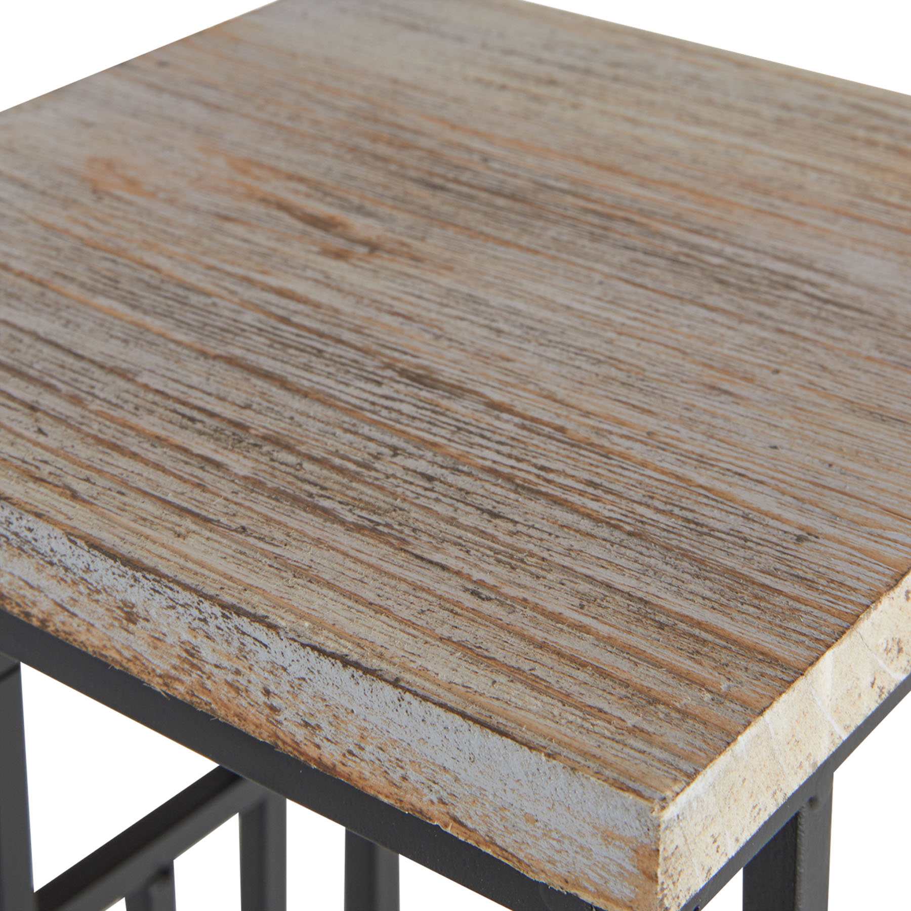 Wooden Top Plant Stand with Metal Frame, Small