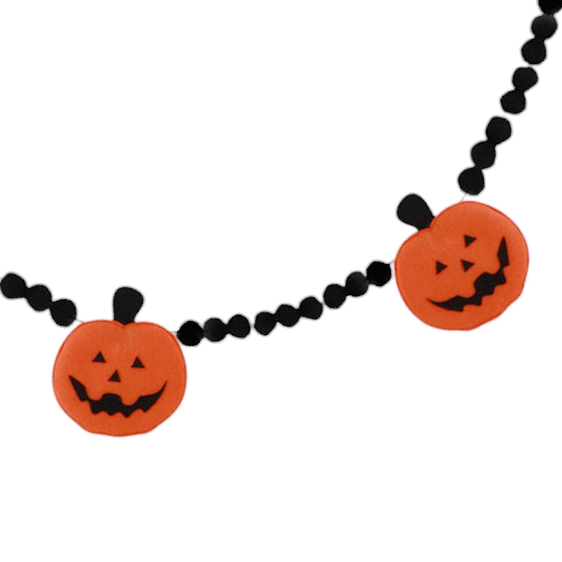 Orange & Black Jack-o'-Lantern Garland, 6'