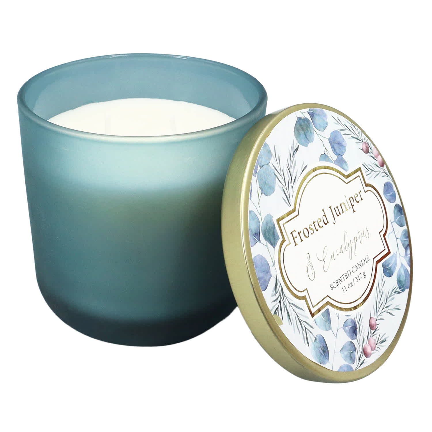 Frosted Juniper & Eucalyptus Scented Jar Candle, 11oz