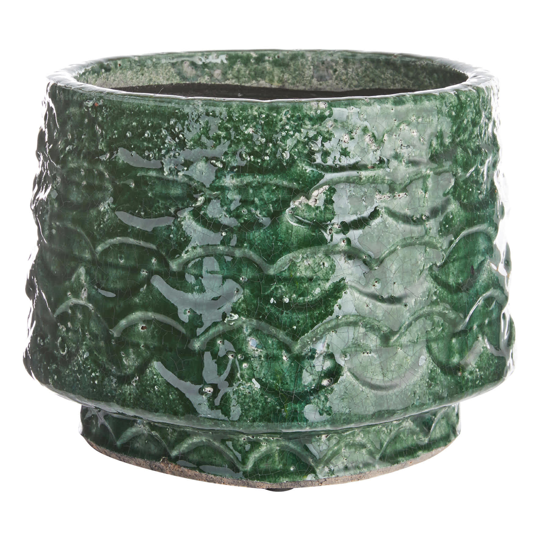 Found & Fable Adam Green Ceramic Bowl Outdoor Planter, Medium