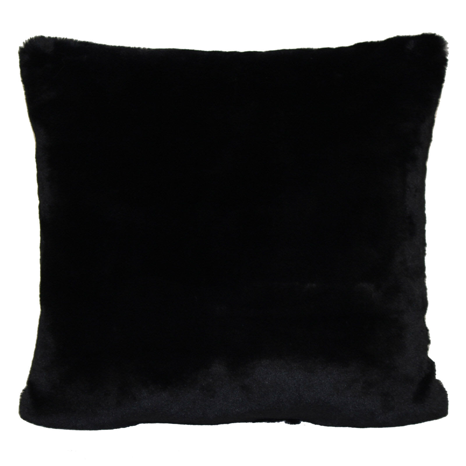Bristol Black Faux Fur Oversized Throw Pillow, 24"
