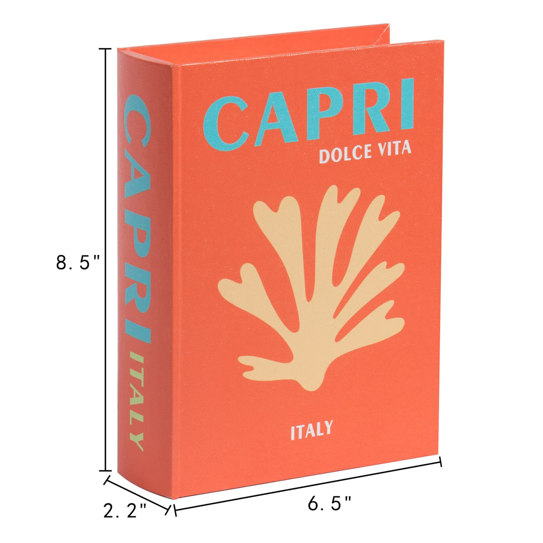 Medium Orange Capri Book Box, 8.5x6.5x2.2
