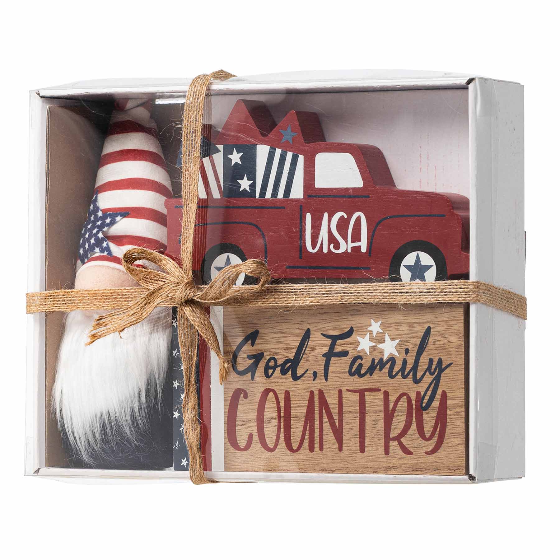 Wooden Patriotic Table Décor Set