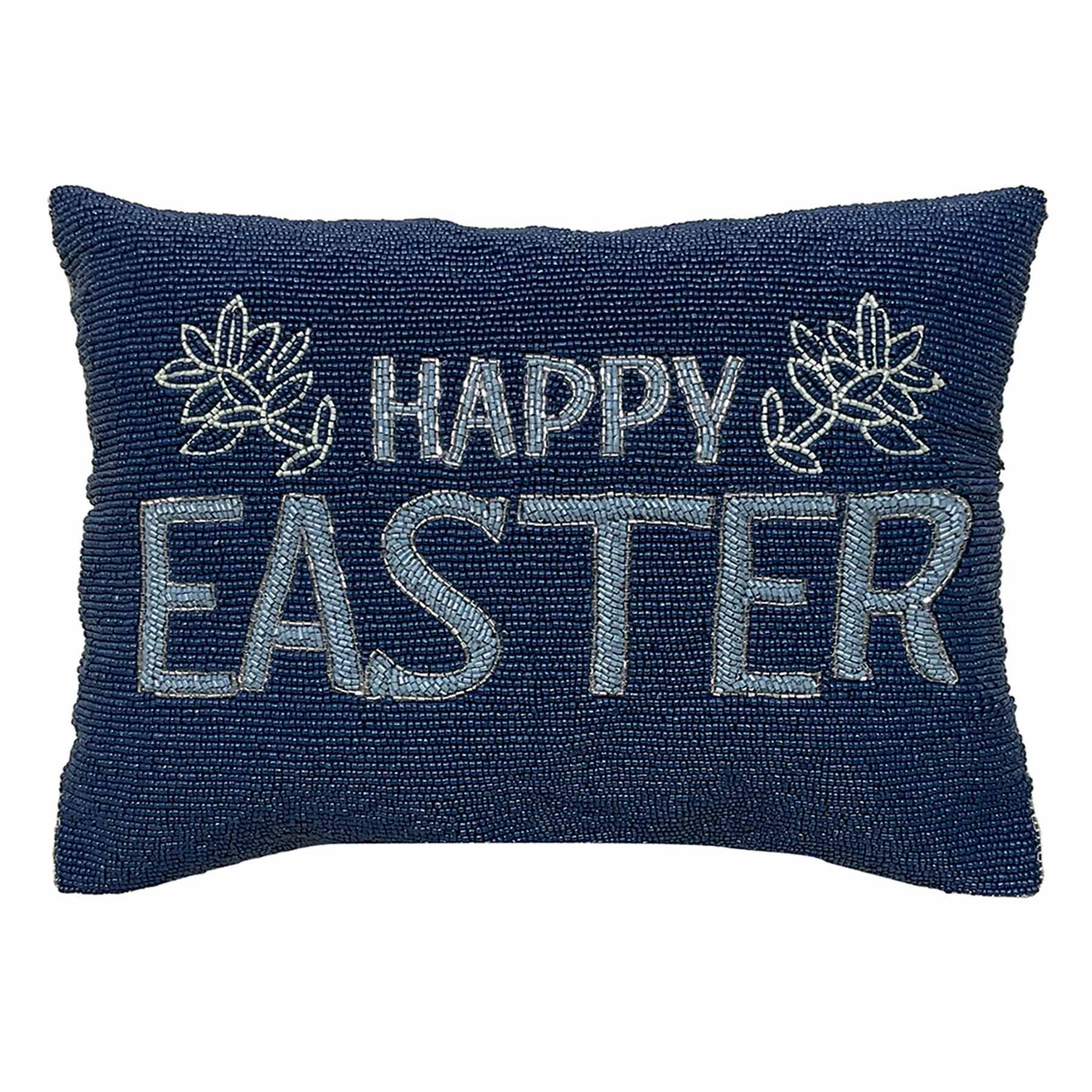 Providence Happy Easter Beaded Throw Pillow, 12x16