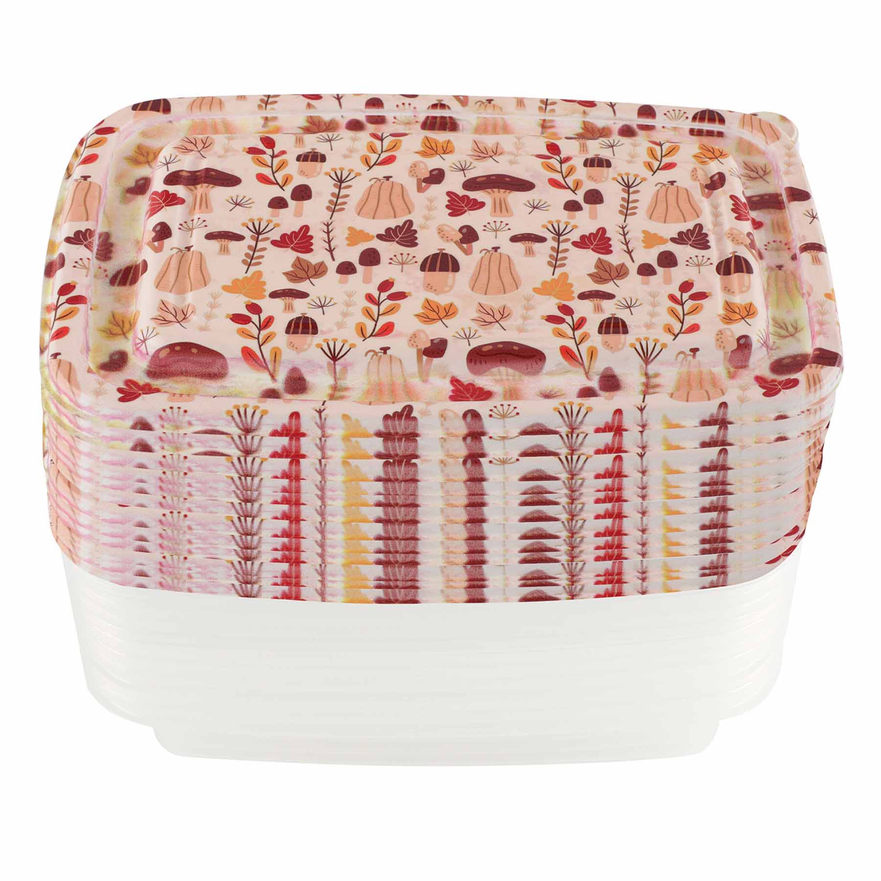 20PC MUSHROOM LEAF RECTANGLE FOOD STORAGE SET