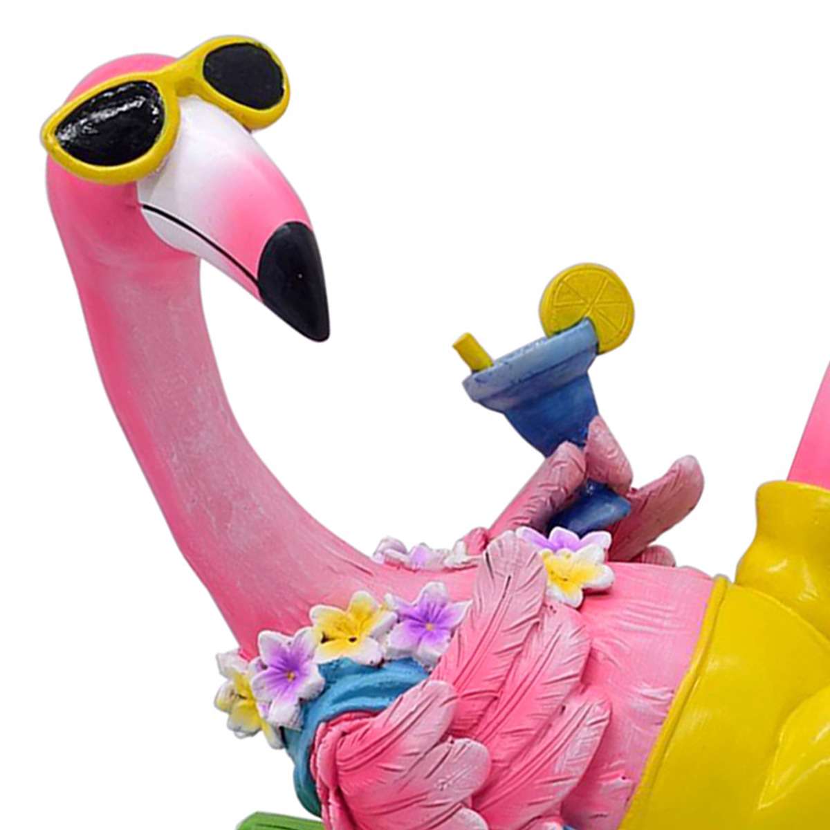 Beach Flamingo Outdoor Garden Statue, 12"