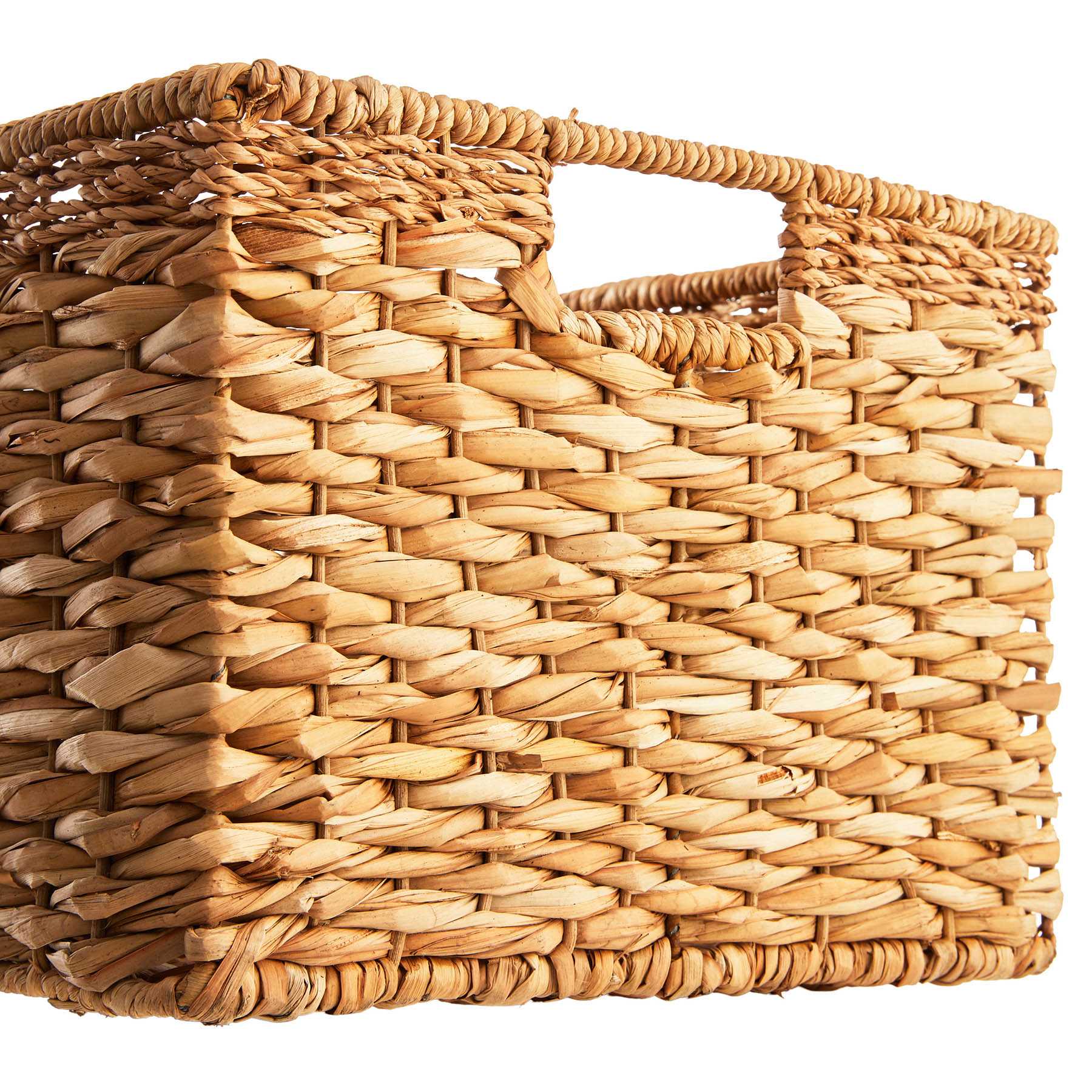 Joan Water Hyacinth Rectangle Storage Basket, Large