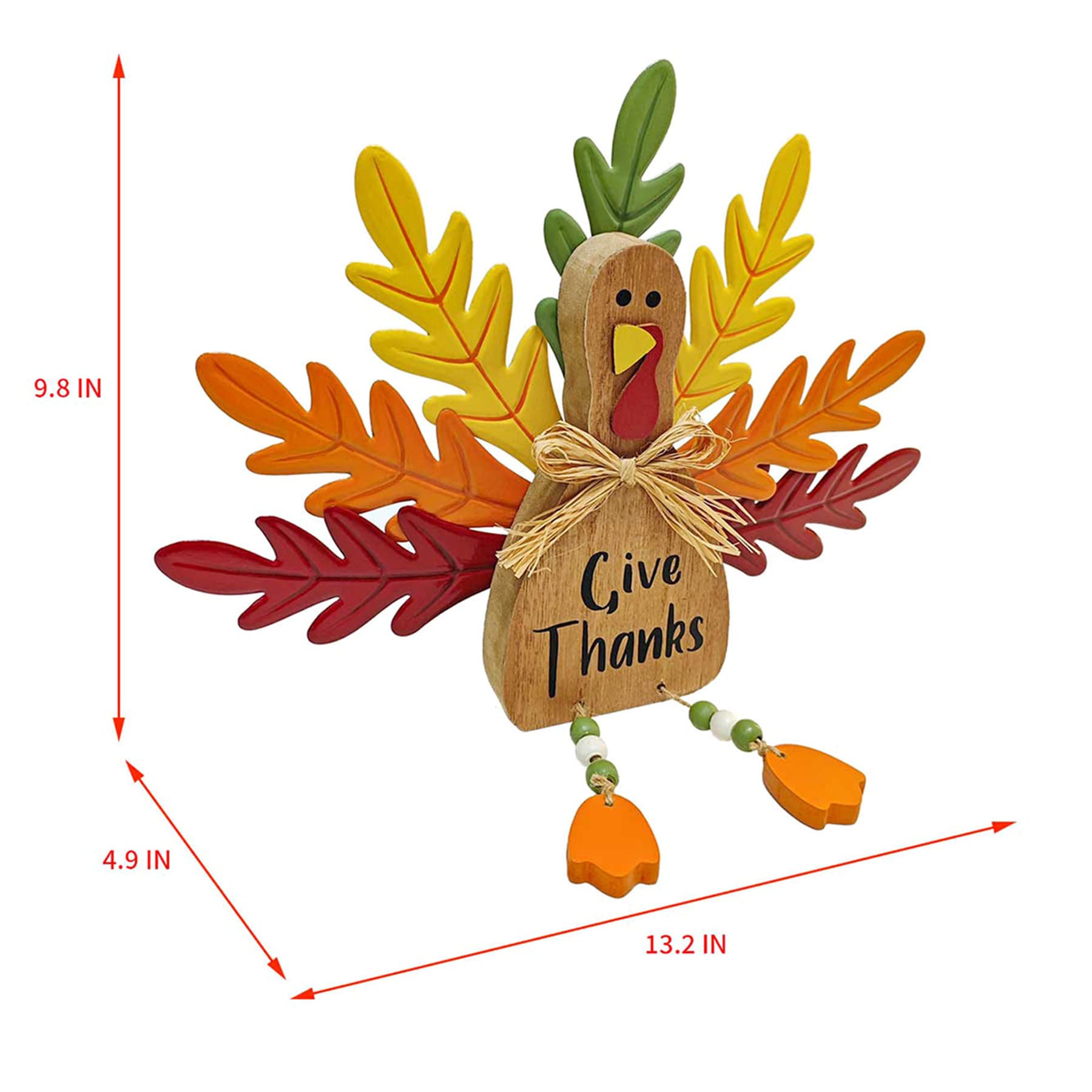 Homespun Harvest Turkey Table Decor, 10"