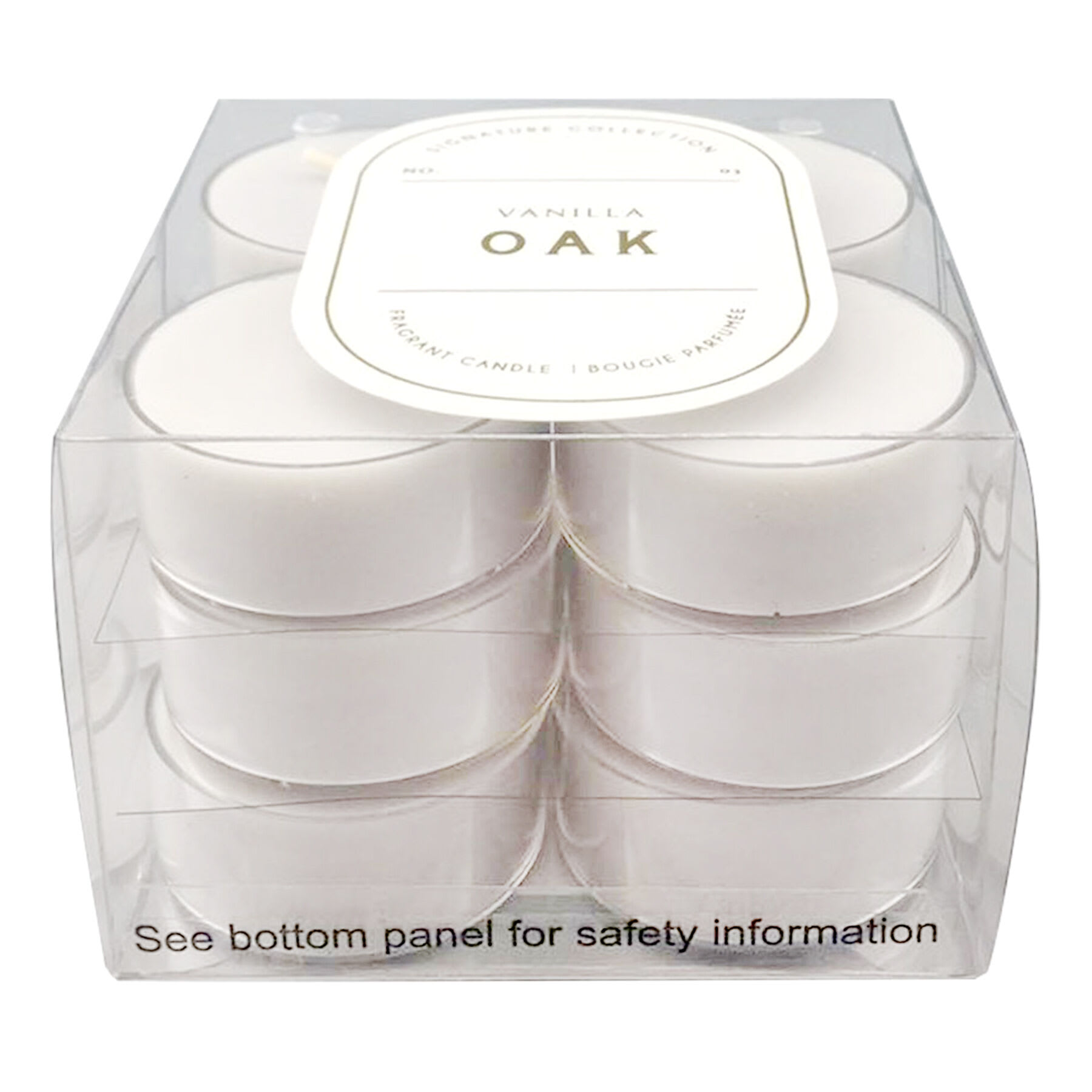 12-Pack Vanilla Oak Scented Tealight Candles