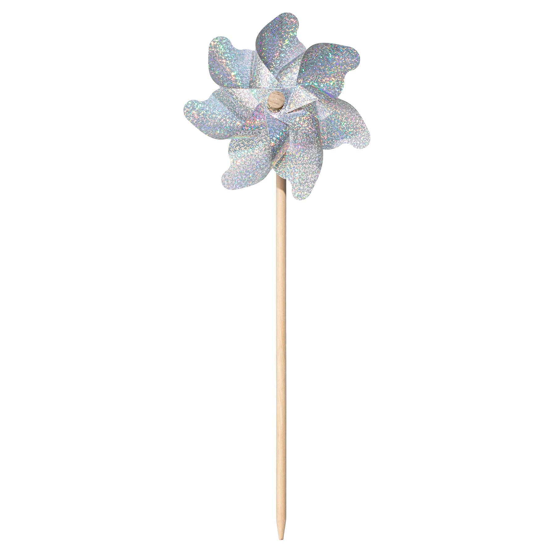 Sunny Club Silver Holographic Whirligig, 19"