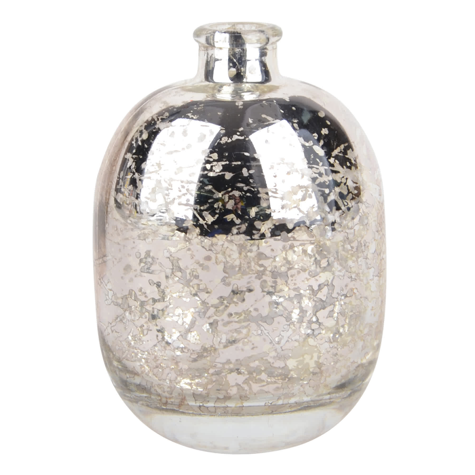 Silver Mercury Glass Bud Vase, 5.5"