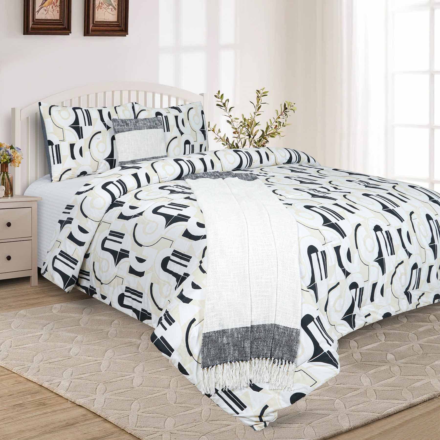 Crosby St. 5-Piece Modern Geo Printed Comforter Set, King