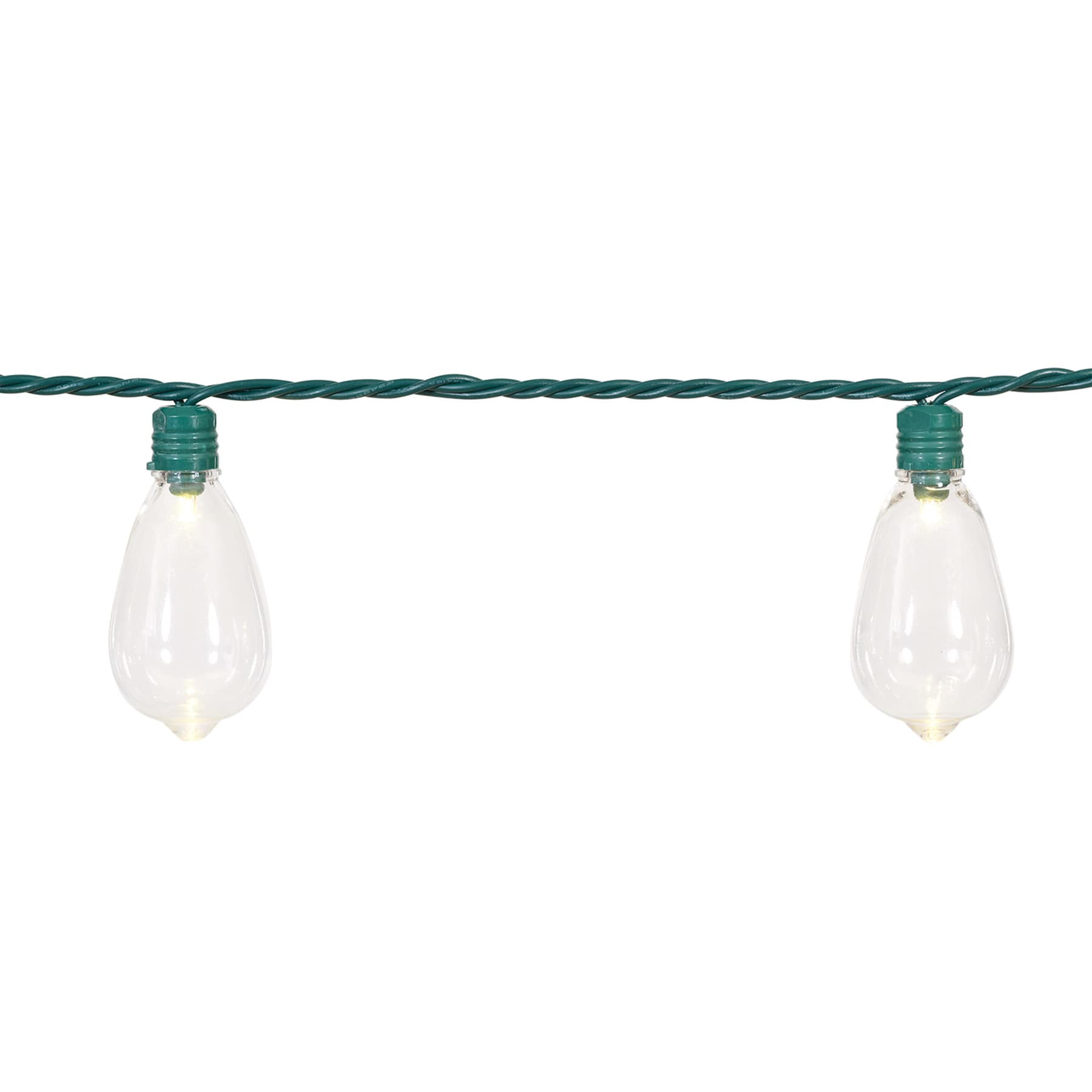 30-Count LED Edison String Lights with Green Wire