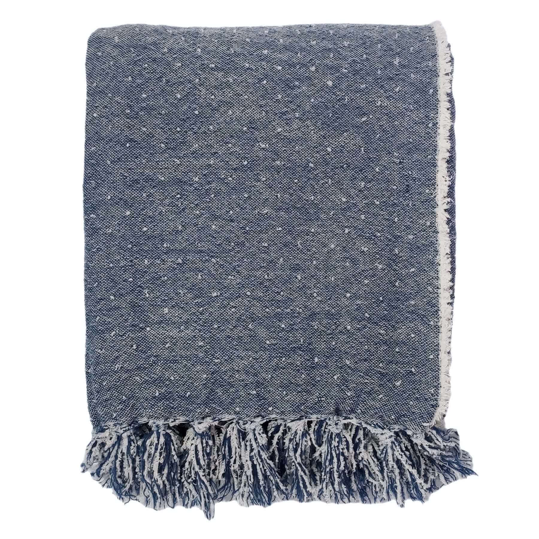 Ty Pennington Blue Reversible Woven Throw Blanket, 50x60
