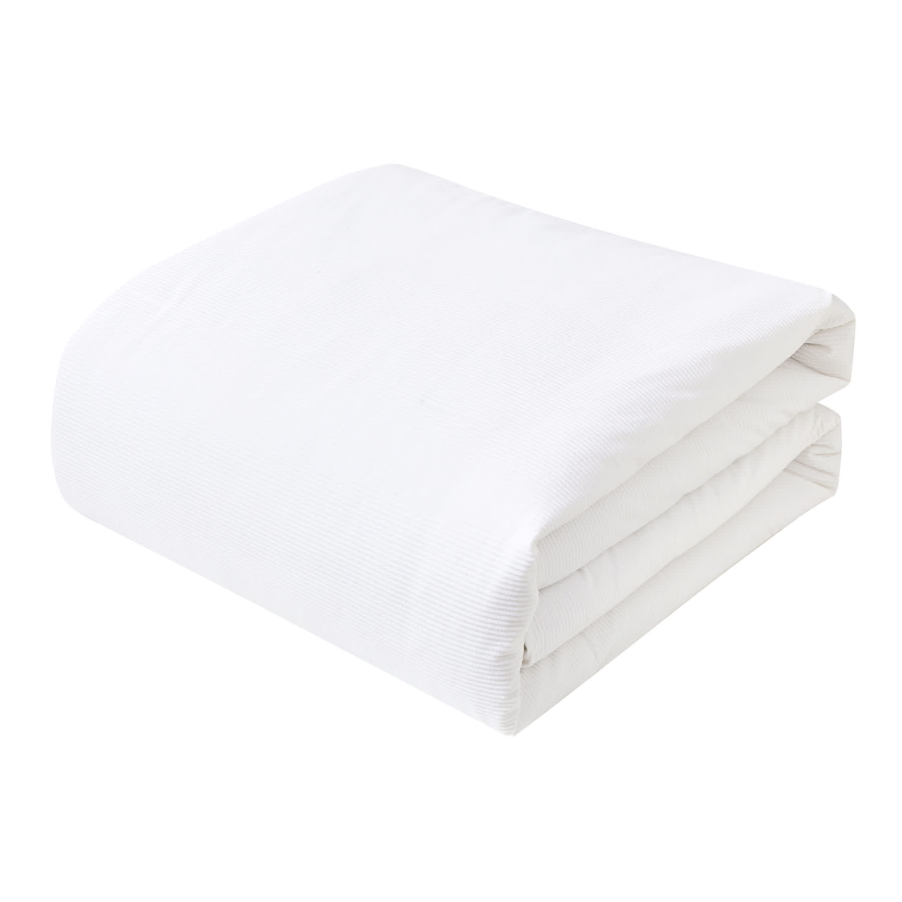 Providence 5-Piece White Ribbed Velvet Comforter Set, Full/Queen