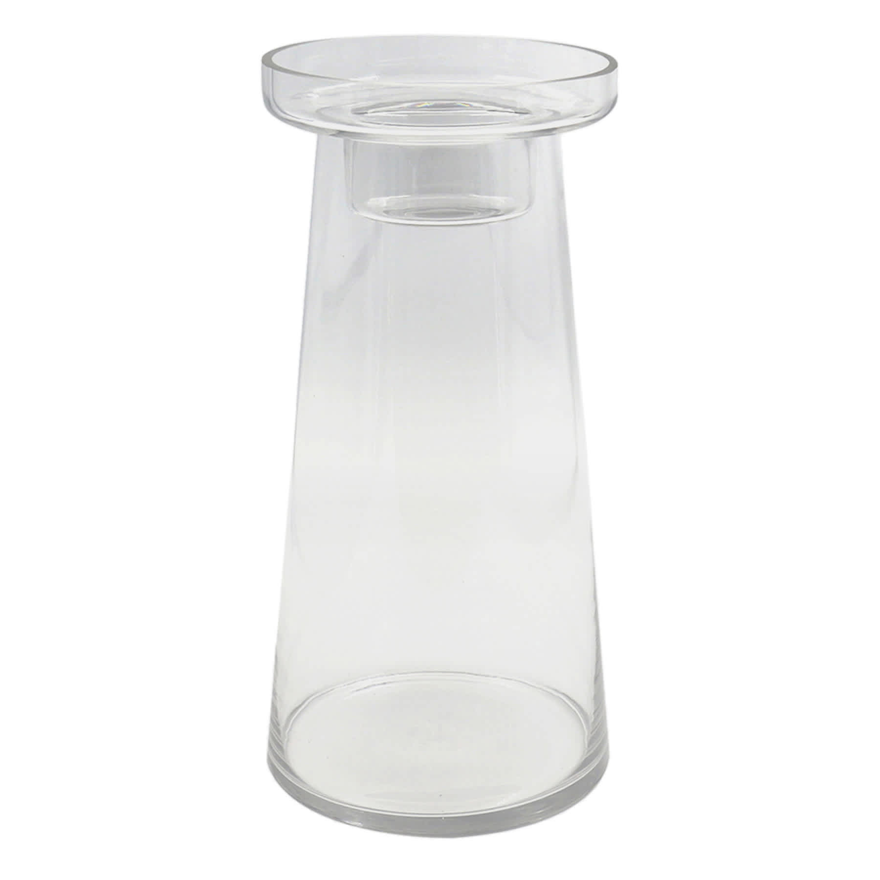 Ty Pennington Clear Glass Pillar Candle Holder, 14"
