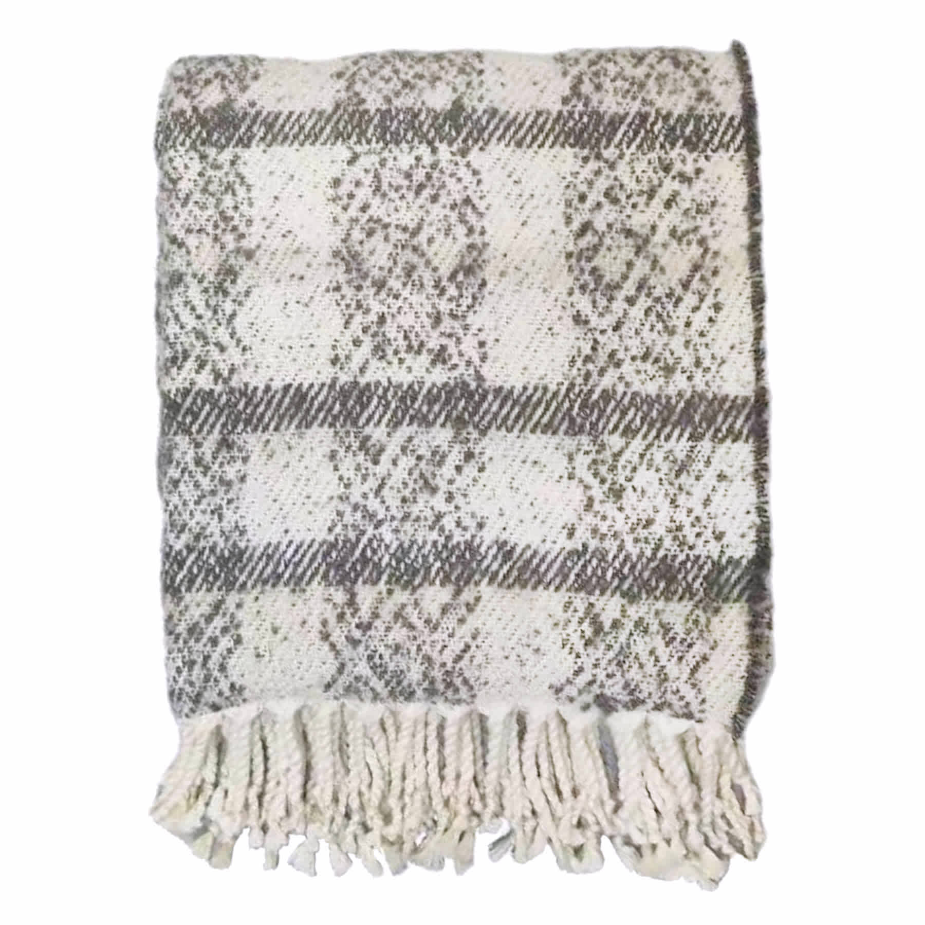Ty Pennington Plaid Brushed Jacquard Woven Throw Blanket, 60x80