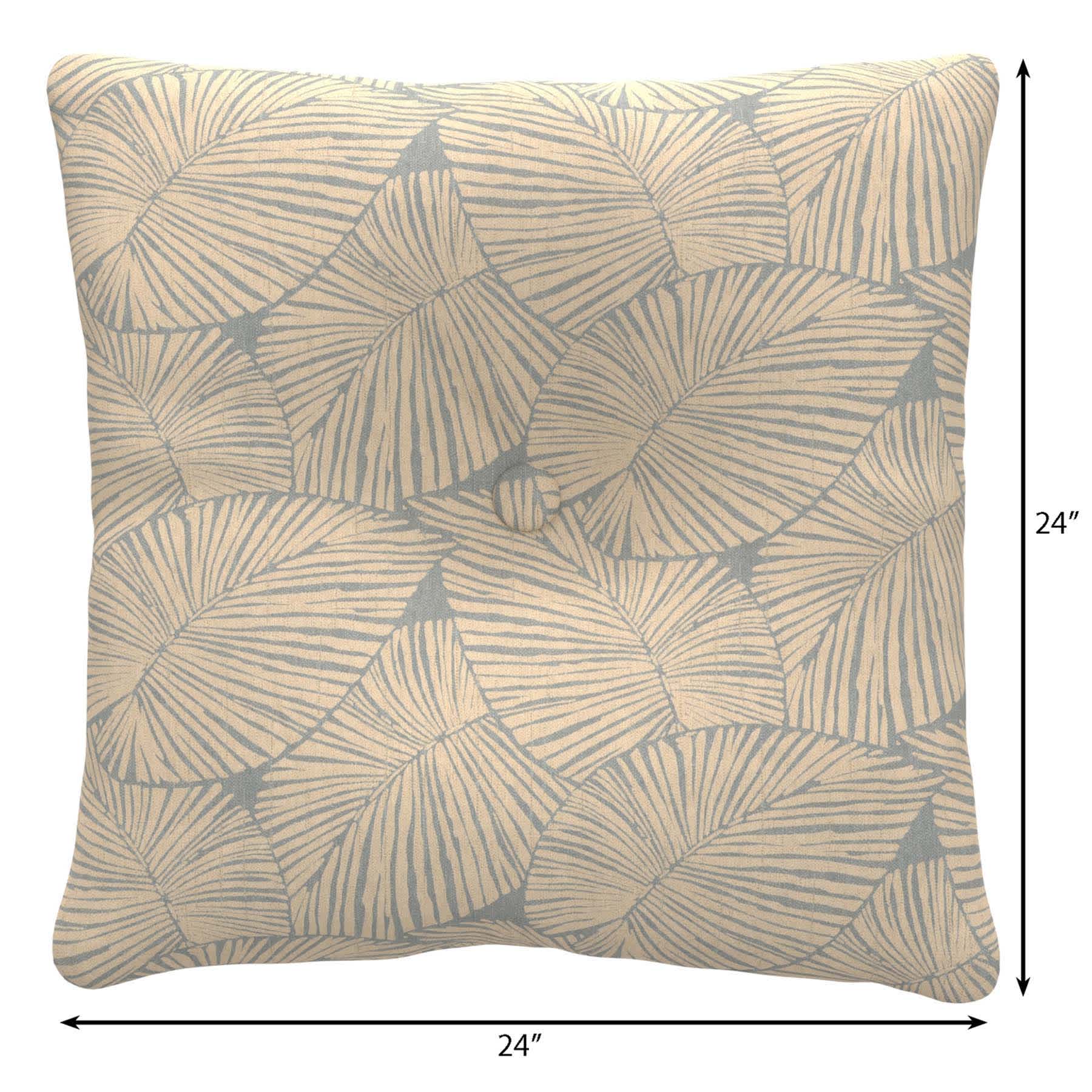 Found & Fable Talia Palm Outdoor Tufted Back Cushion