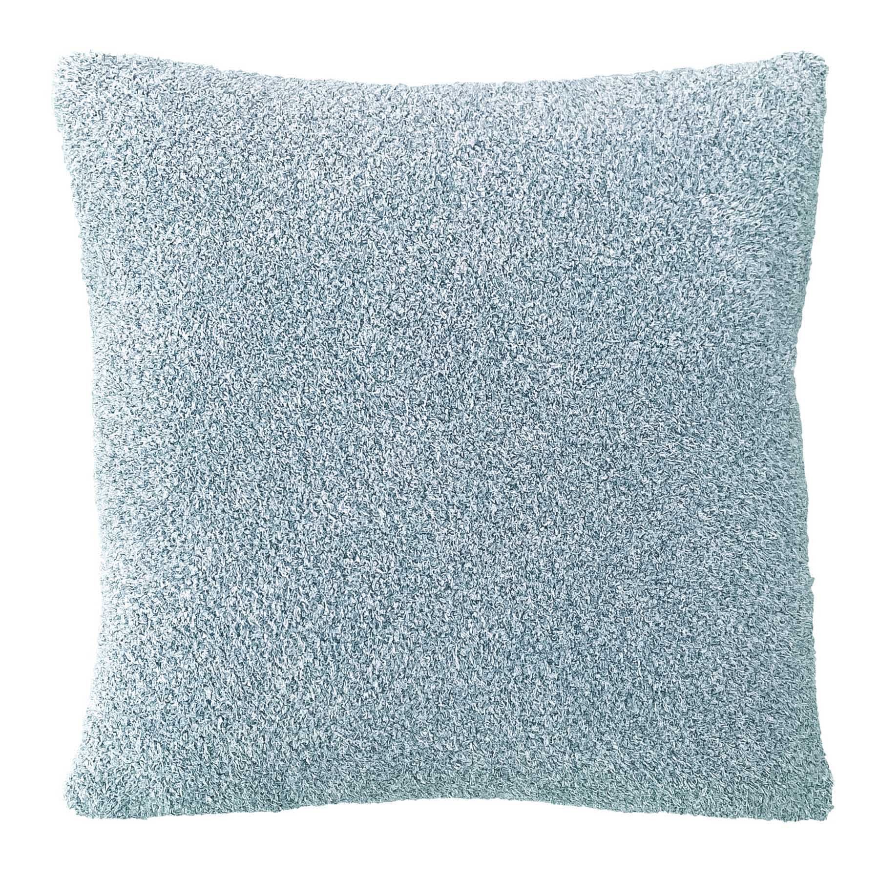 Blue Heathered Cozy Plush Throw Pillow, 18"