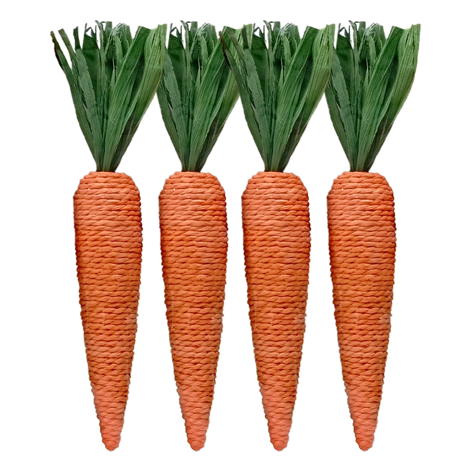 Homespun Easter 4-Count Orange Carrots in Bag, 10"