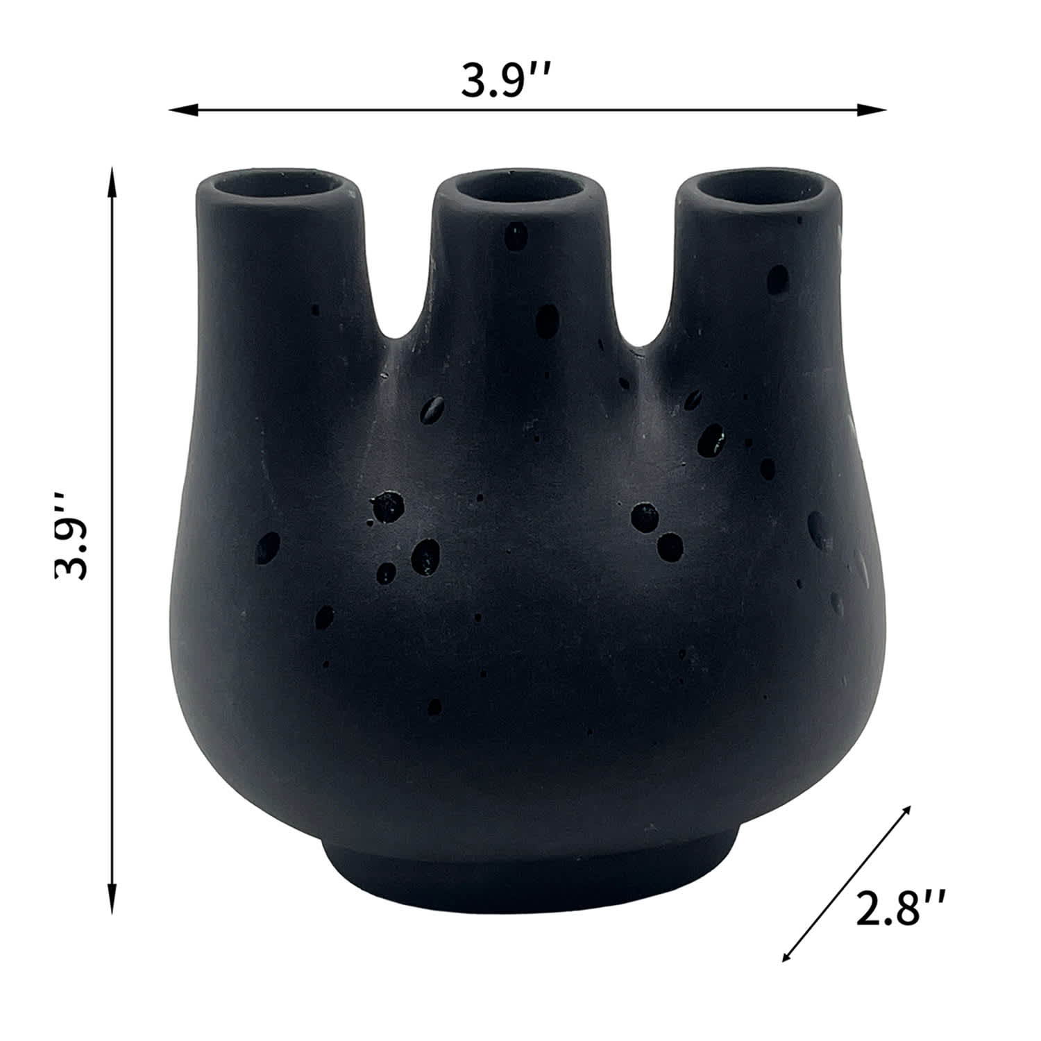 Tracey Boyd Black Contemporary Porcelain Vase, 4"
