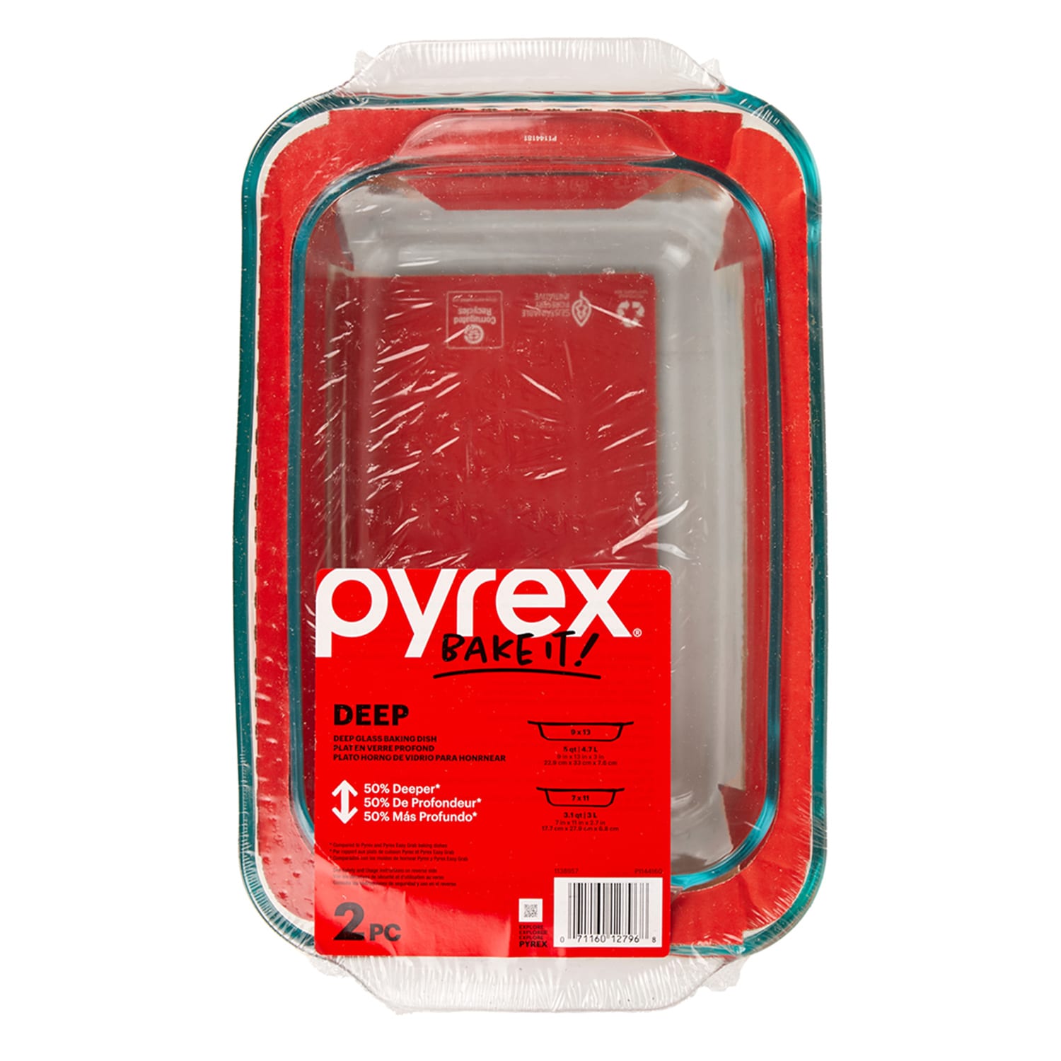 Pyrex 2Pc Deep Baking Dish Value Pack