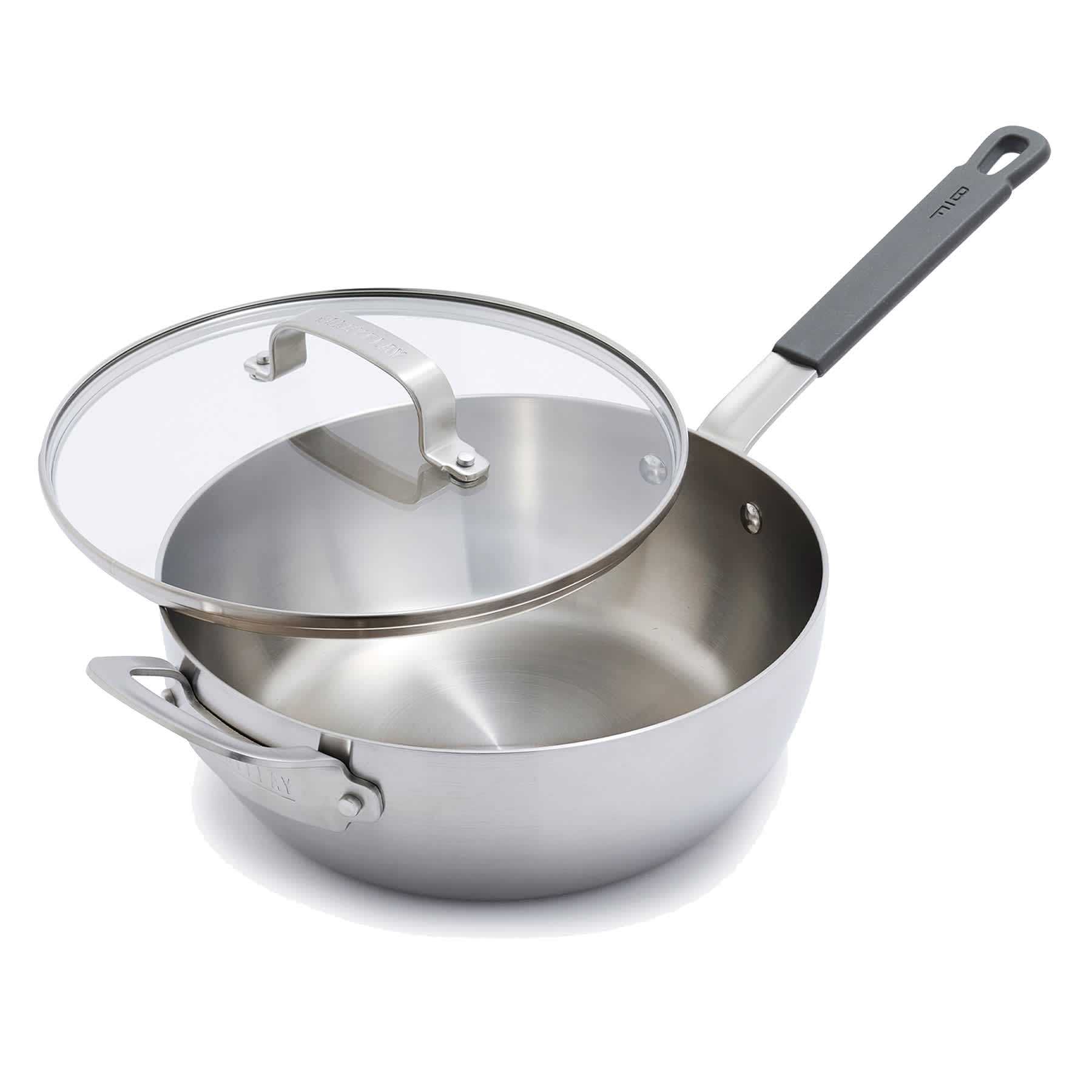Bobby Flay 3-Ply Covered Chef's Pan with Helper Handle