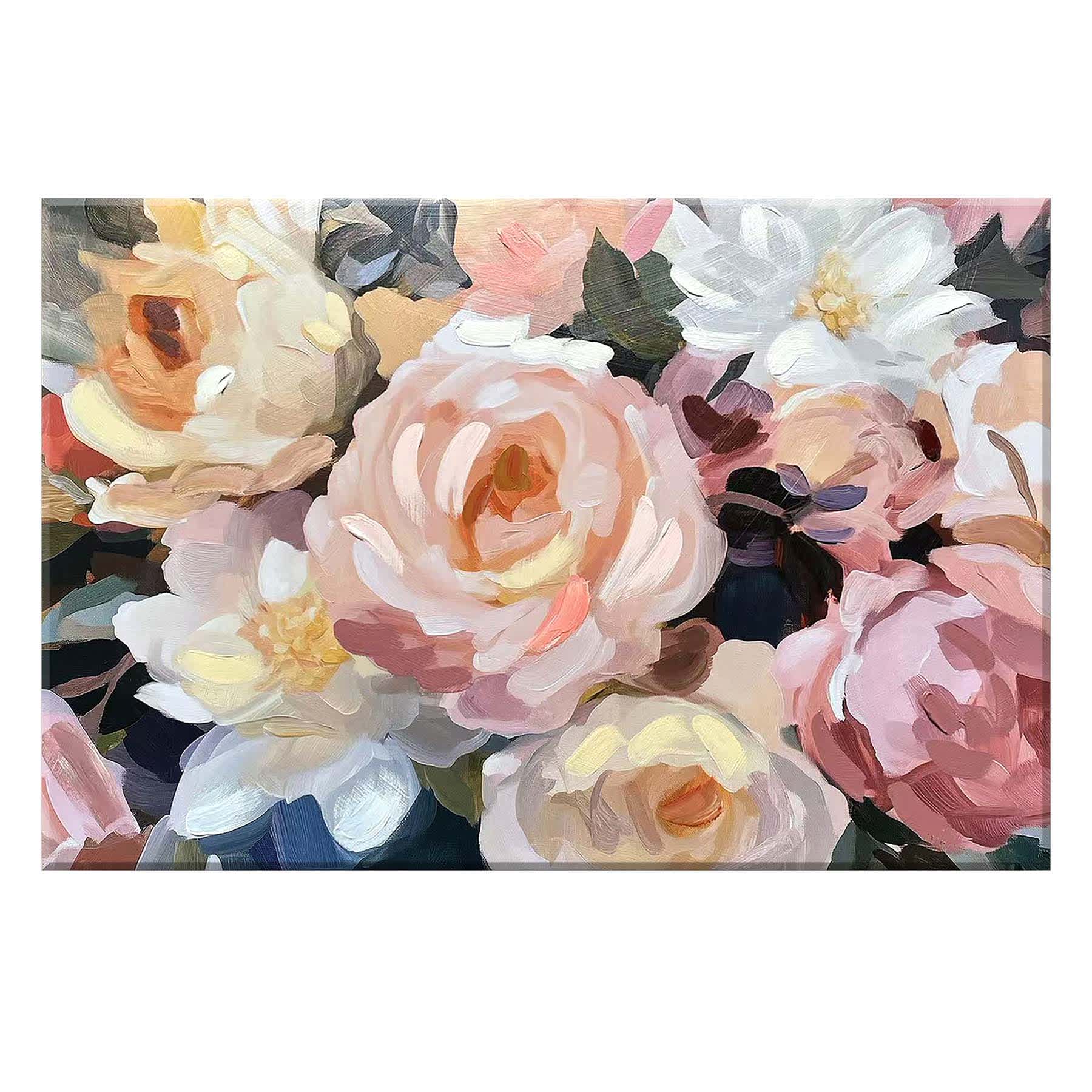 Happy Hues Peachy Peonies Canvas Wall Art, 20x30