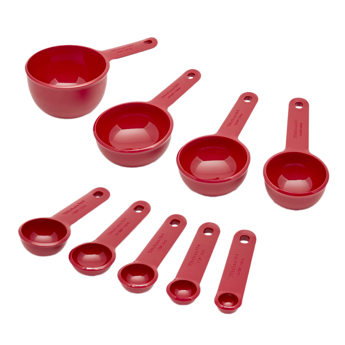 KitchenAid Universal Measuring Cups & Spoons Set, Red