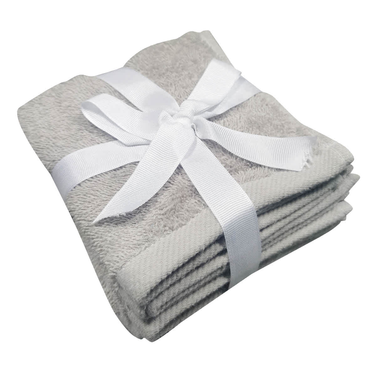 6-Pack Grey Cotton Washcloths, 12"