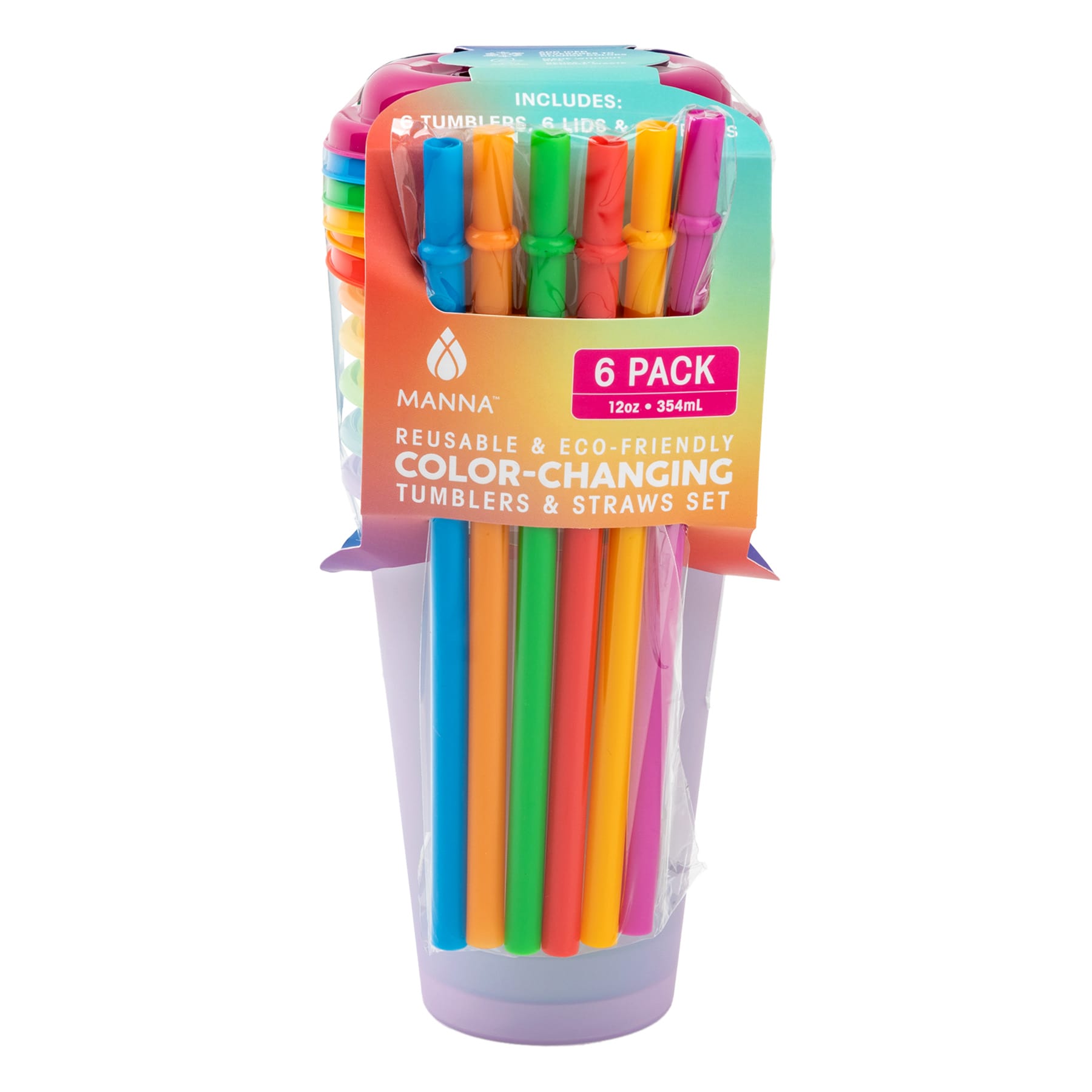 6-Pack Color Changing Cups, 12oz
