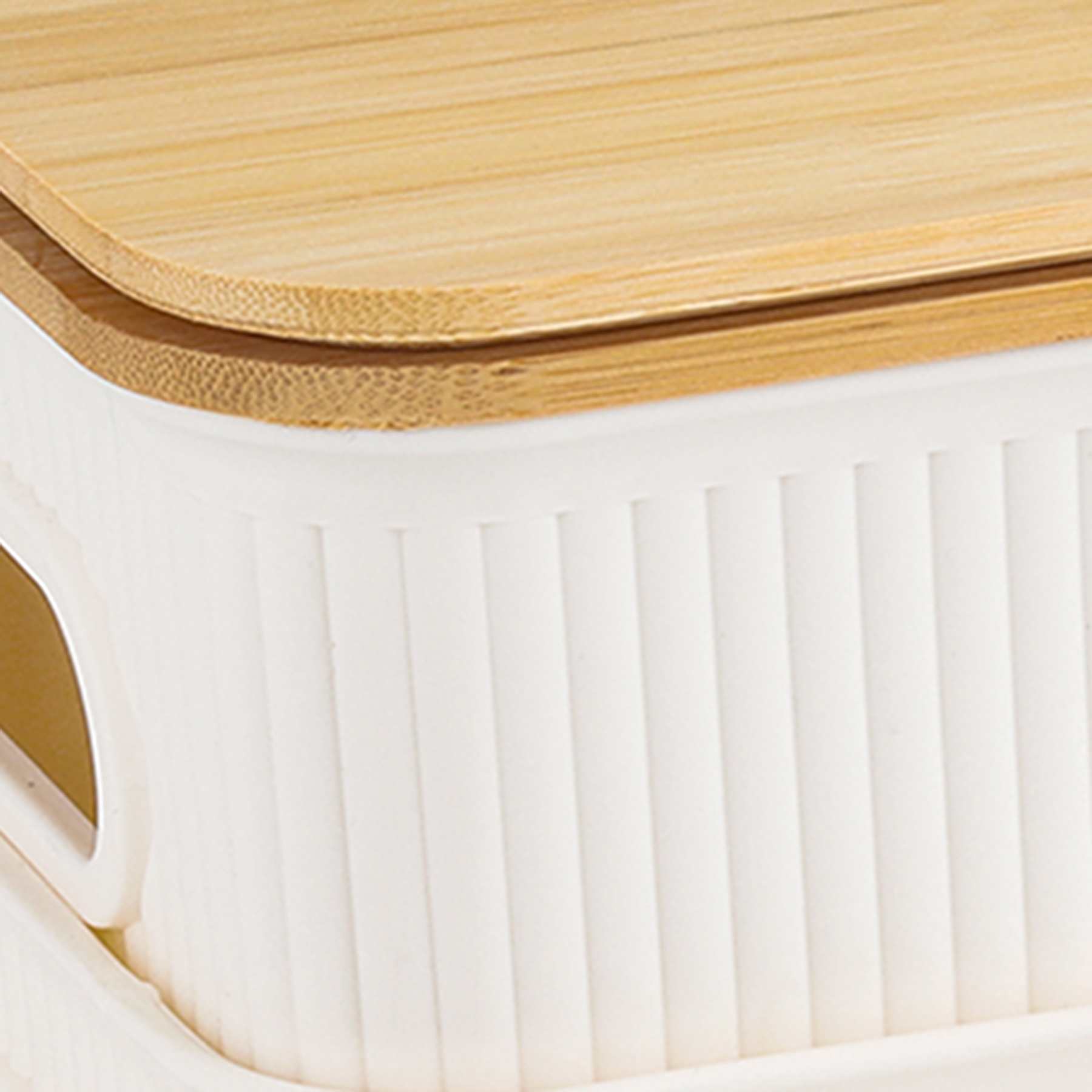 2-Pack Basket with Bamboo Lid, Small