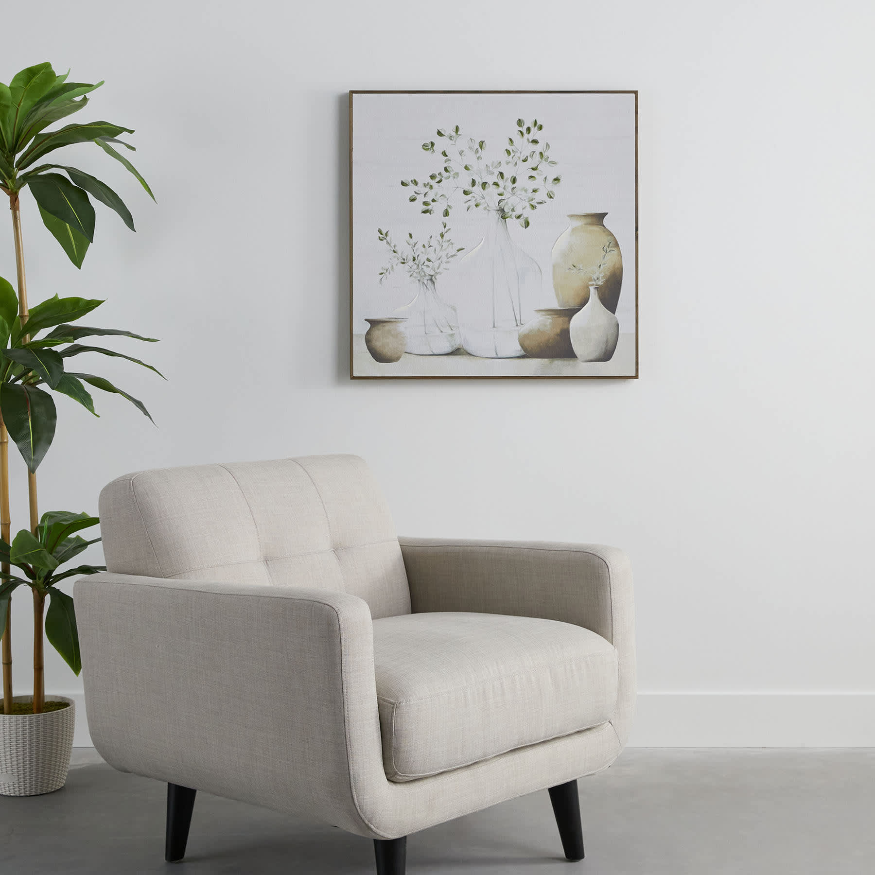 Honeybloom Framed Vases Canvas Wall Art, 30"