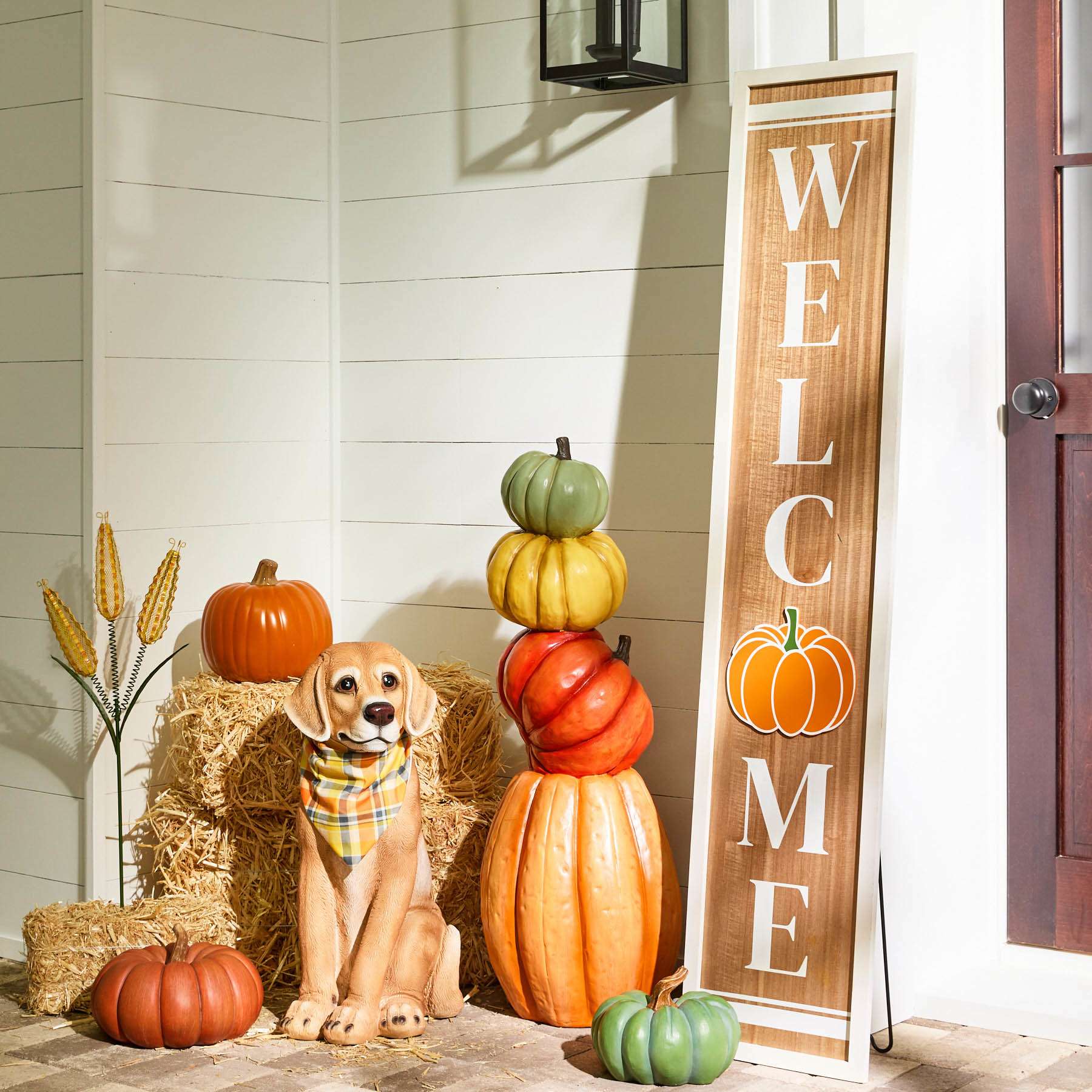 Homespun Harvest Pumpkin Stack, 36"